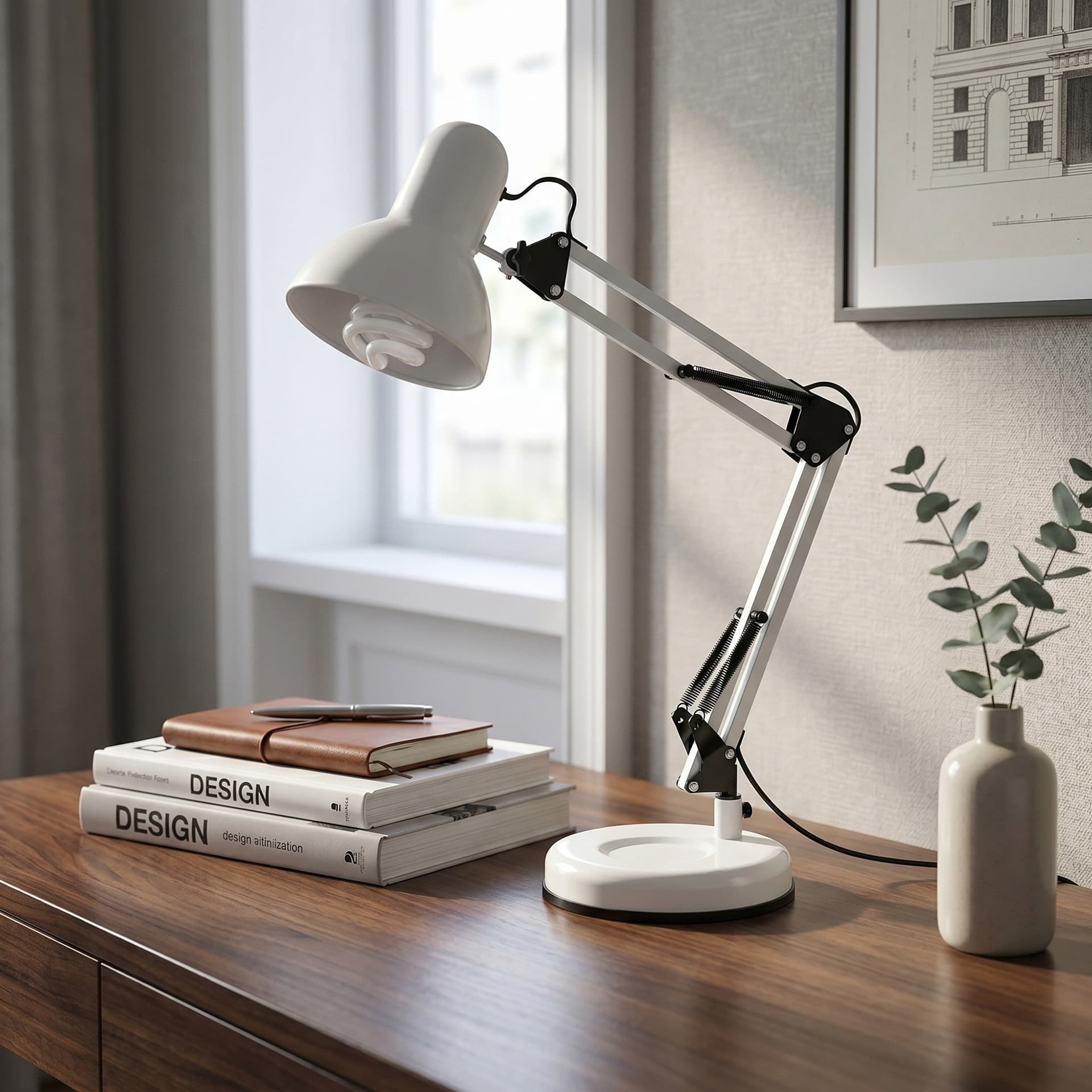 Lampada da Scrivania Disponibile in 3 varianti Flessibile in metallo Adatta per camere o studi E27