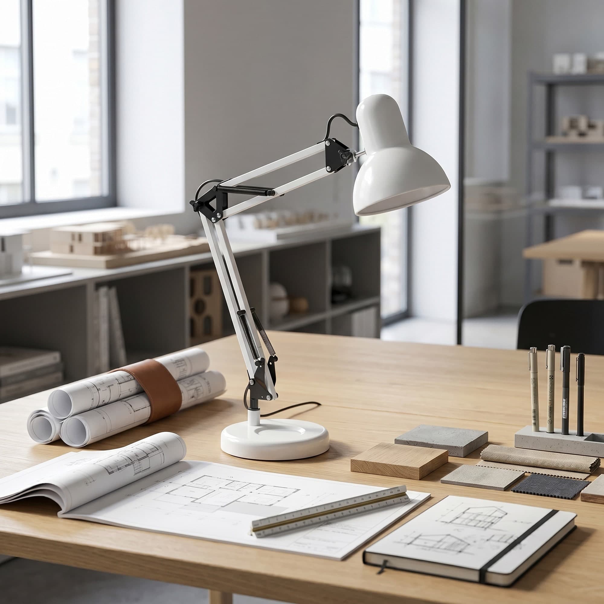 Lampada da Scrivania Disponibile in 3 varianti Flessibile in metallo Adatta per camere o studi E27 - 2