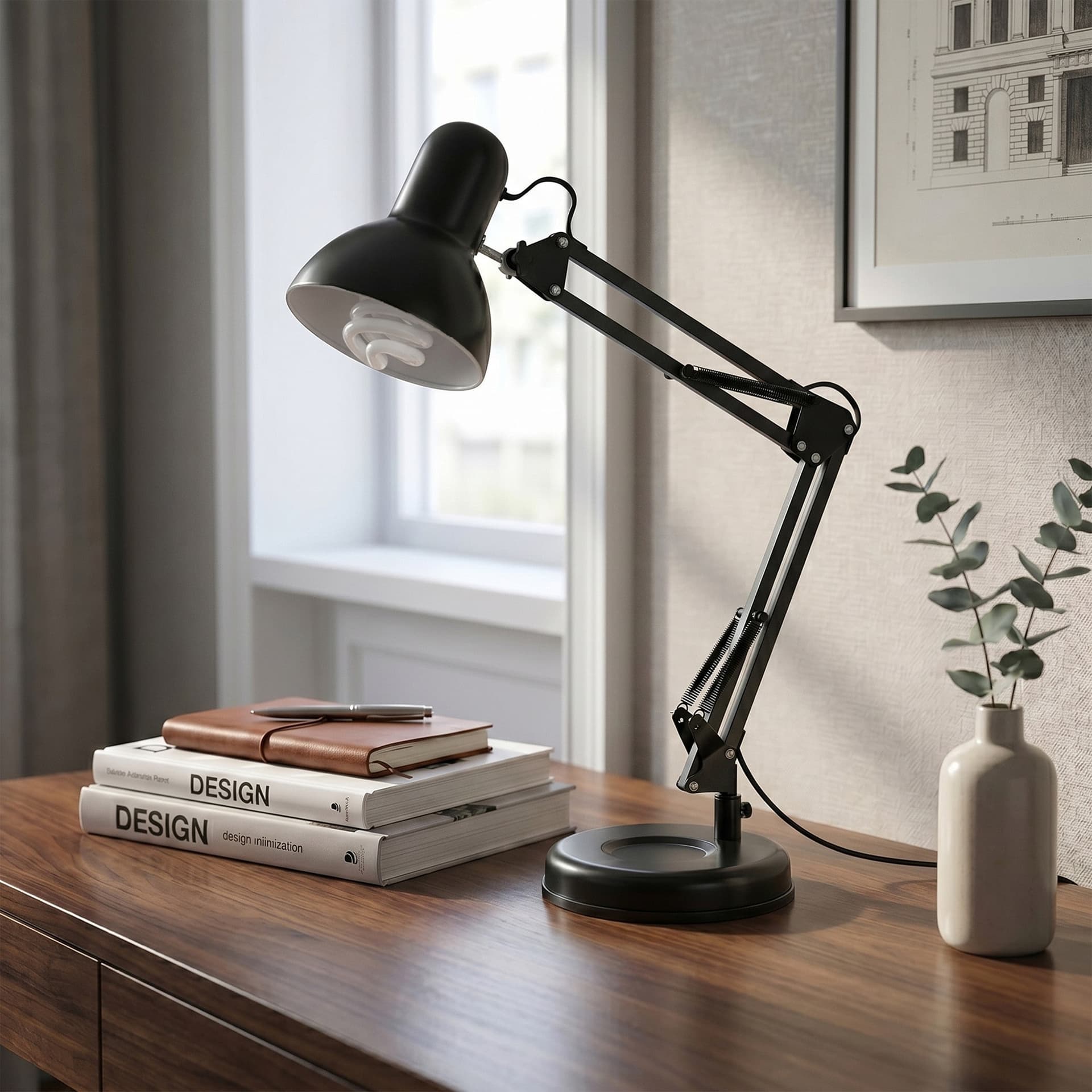Lampada da Scrivania Disponibile in 3 varianti Flessibile in metallo Adatta per camere o studi E27 - 11