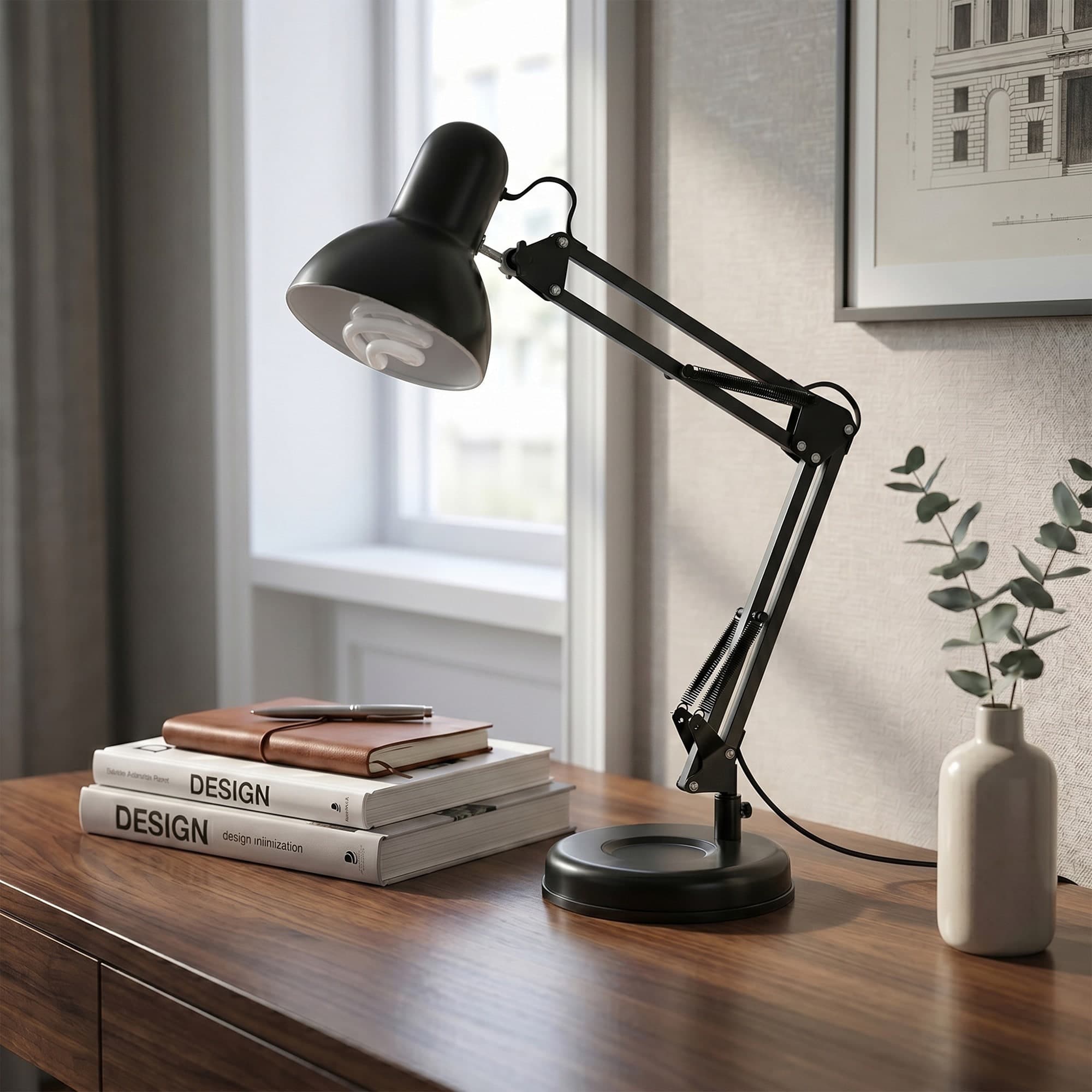 Lampada da Scrivania Disponibile in 3 varianti Flessibile in metallo Adatta per camere o studi E27 - 11