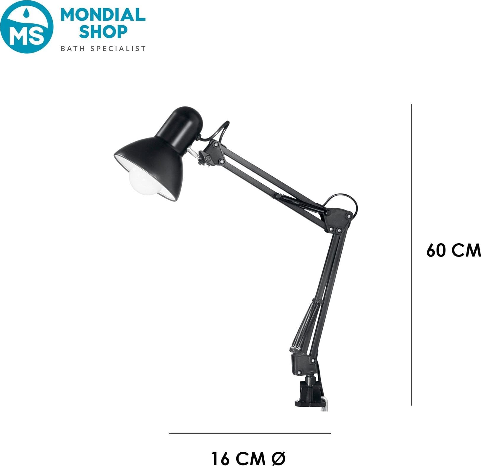 Lampada da Scrivania Disponibile in 3 varianti Flessibile in metallo Adatta per camere o studi E27 - 12