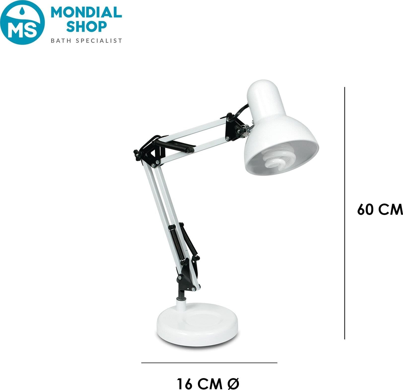 Lampada da Scrivania Disponibile in 3 varianti Flessibile in metallo Adatta per camere o studi E27 - 3