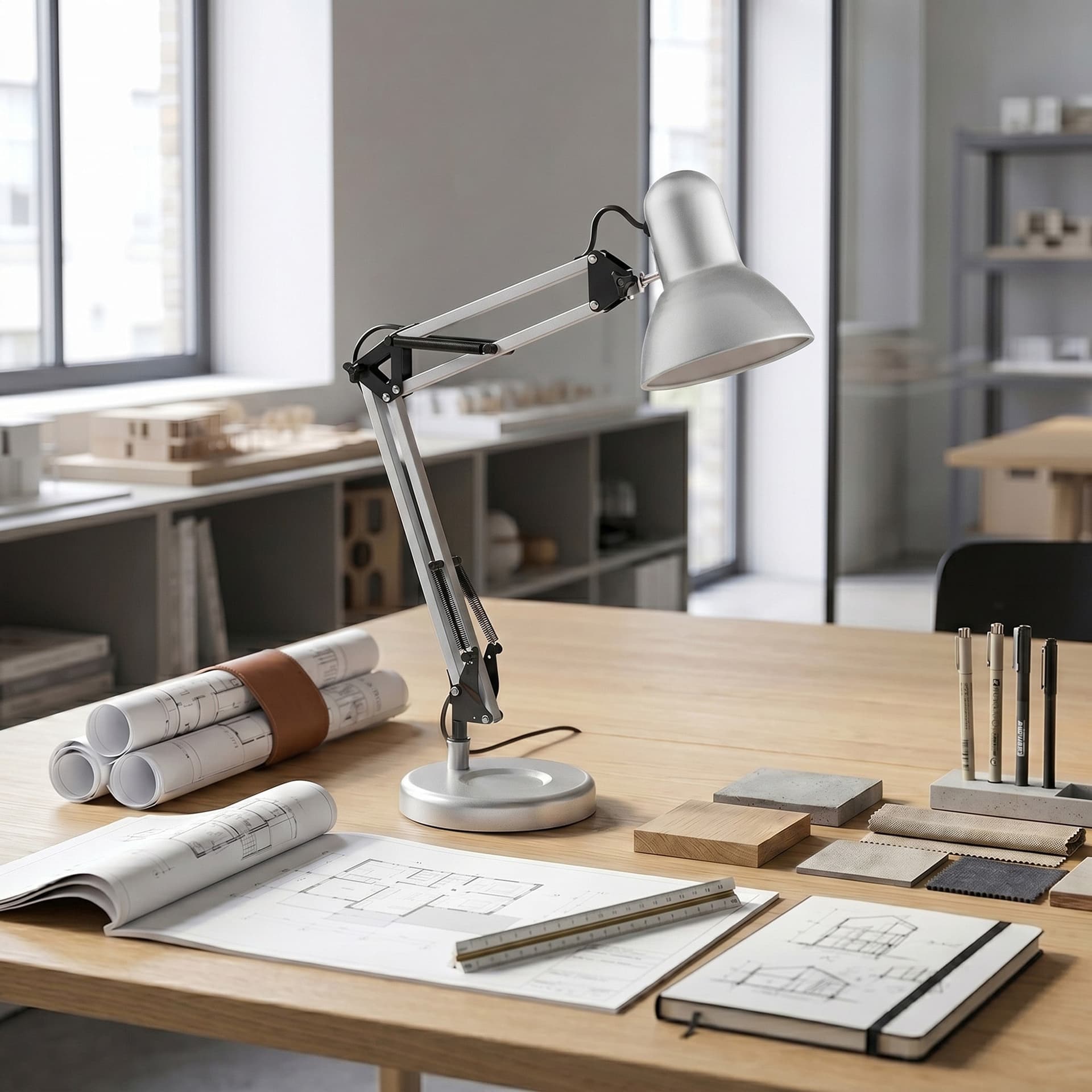 Lampada da Scrivania Disponibile in 3 varianti Flessibile in metallo Adatta per camere o studi E27 - 6