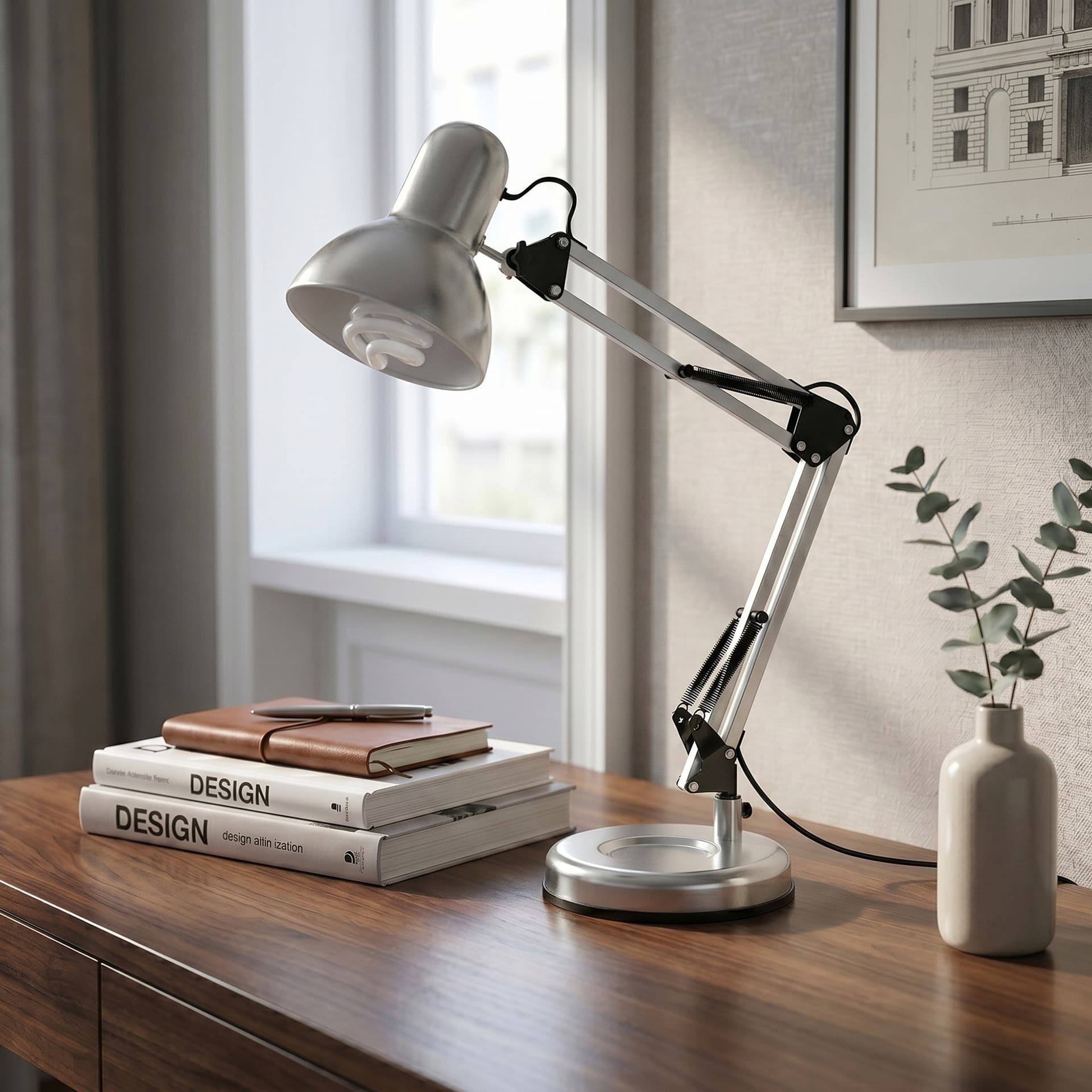 Lampada da Scrivania Disponibile in 3 varianti Flessibile in metallo Adatta per camere o studi E27 - 7