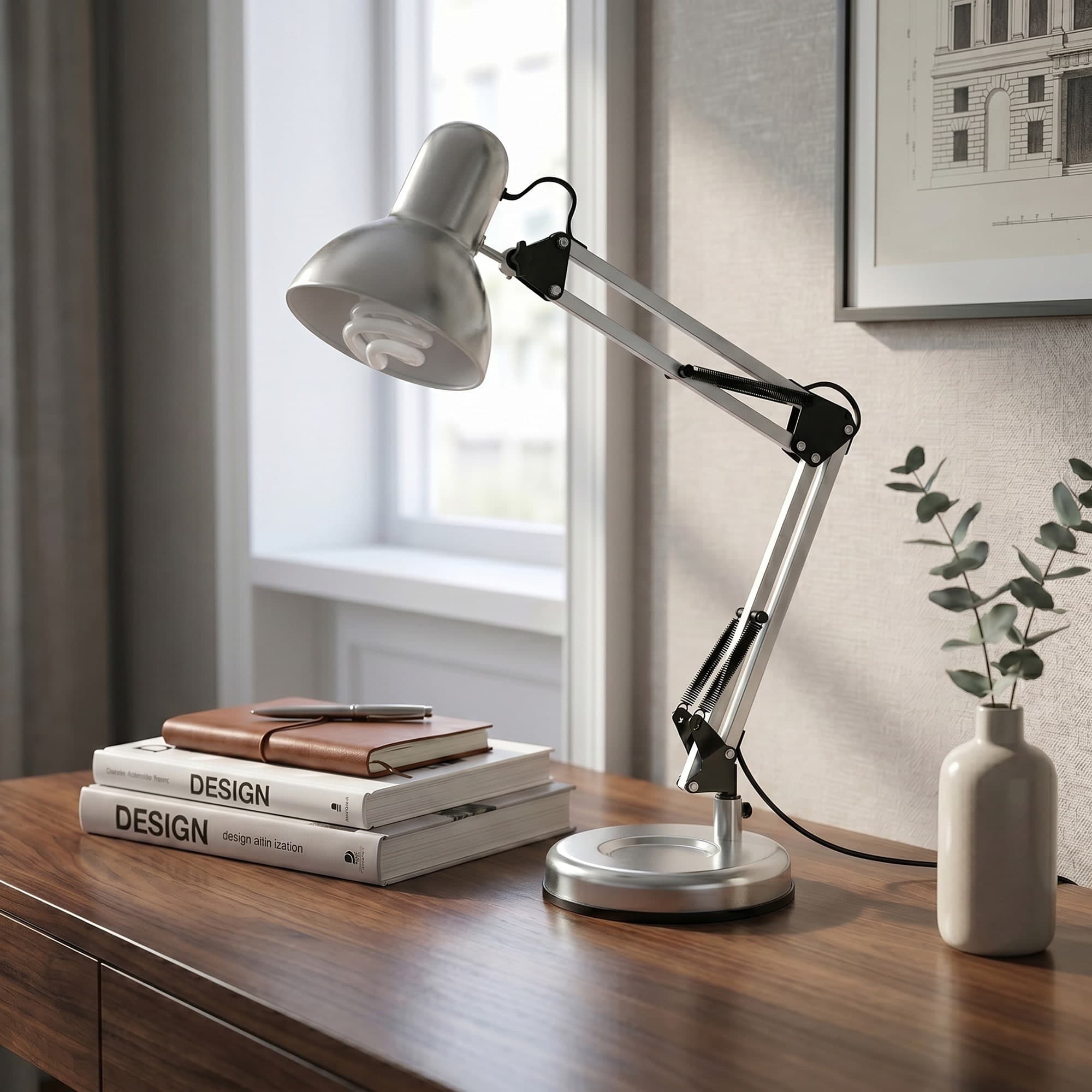 Lampada da Scrivania Disponibile in 3 varianti Flessibile in metallo Adatta per camere o studi E27 - 7