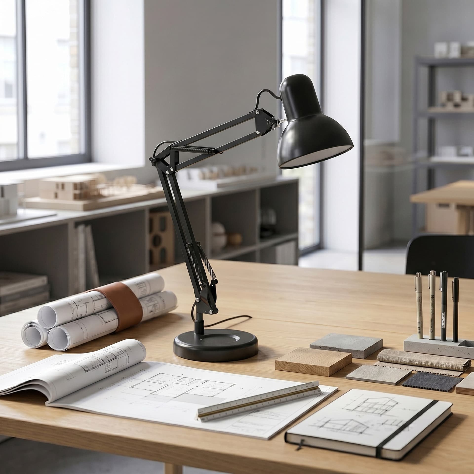 Lampada da Scrivania Disponibile in 3 varianti Flessibile in metallo Adatta per camere o studi E27 - 10