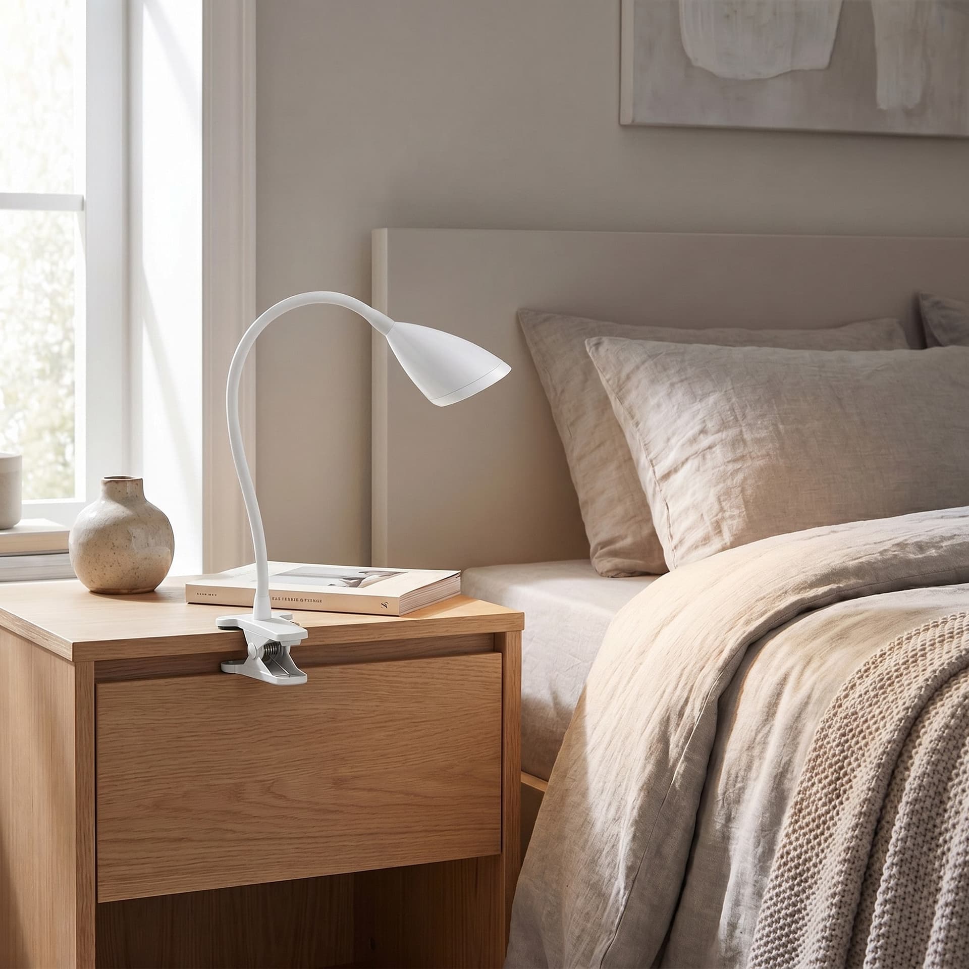 Lampada a Pinza LED Adatta scrivanie di camere e uffici Disponibile in 3 varianti Faretto flessibile 3.2W 4000K - 14