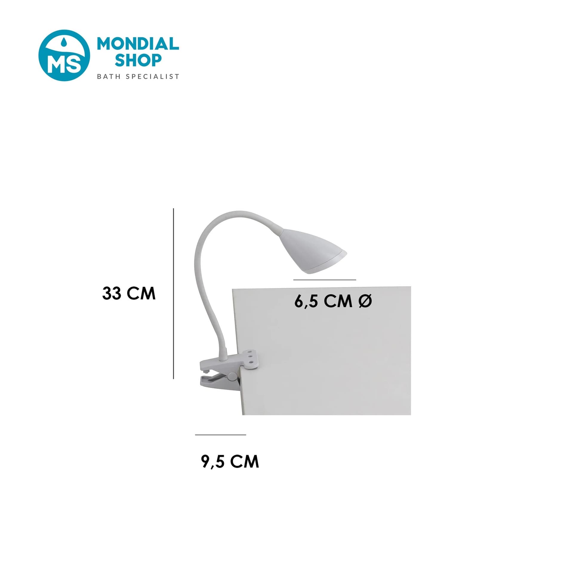 Lampada a Pinza LED Adatta scrivanie di camere e uffici Disponibile in 3 varianti Faretto flessibile 3.2W 4000K - 17