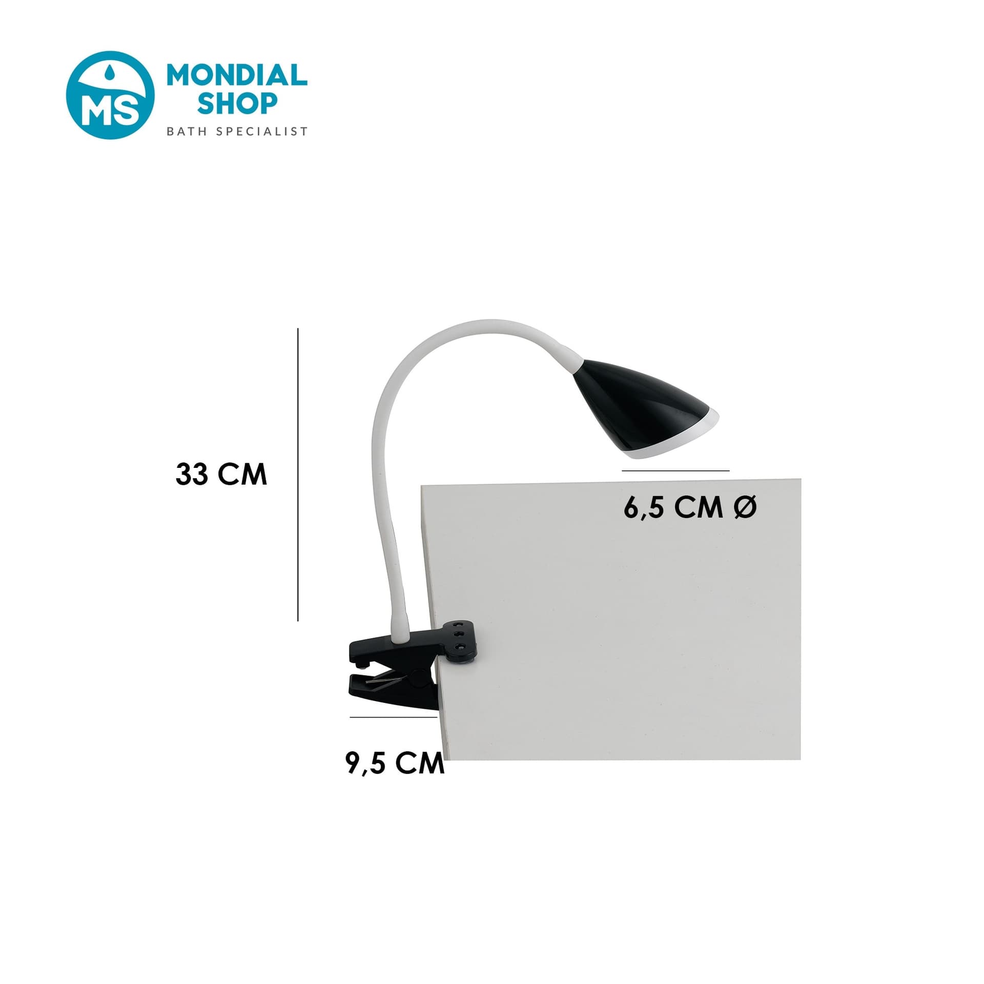 Lampada a Pinza LED Adatta scrivanie di camere e uffici Disponibile in 3 varianti Faretto flessibile 3.2W 4000K - 3