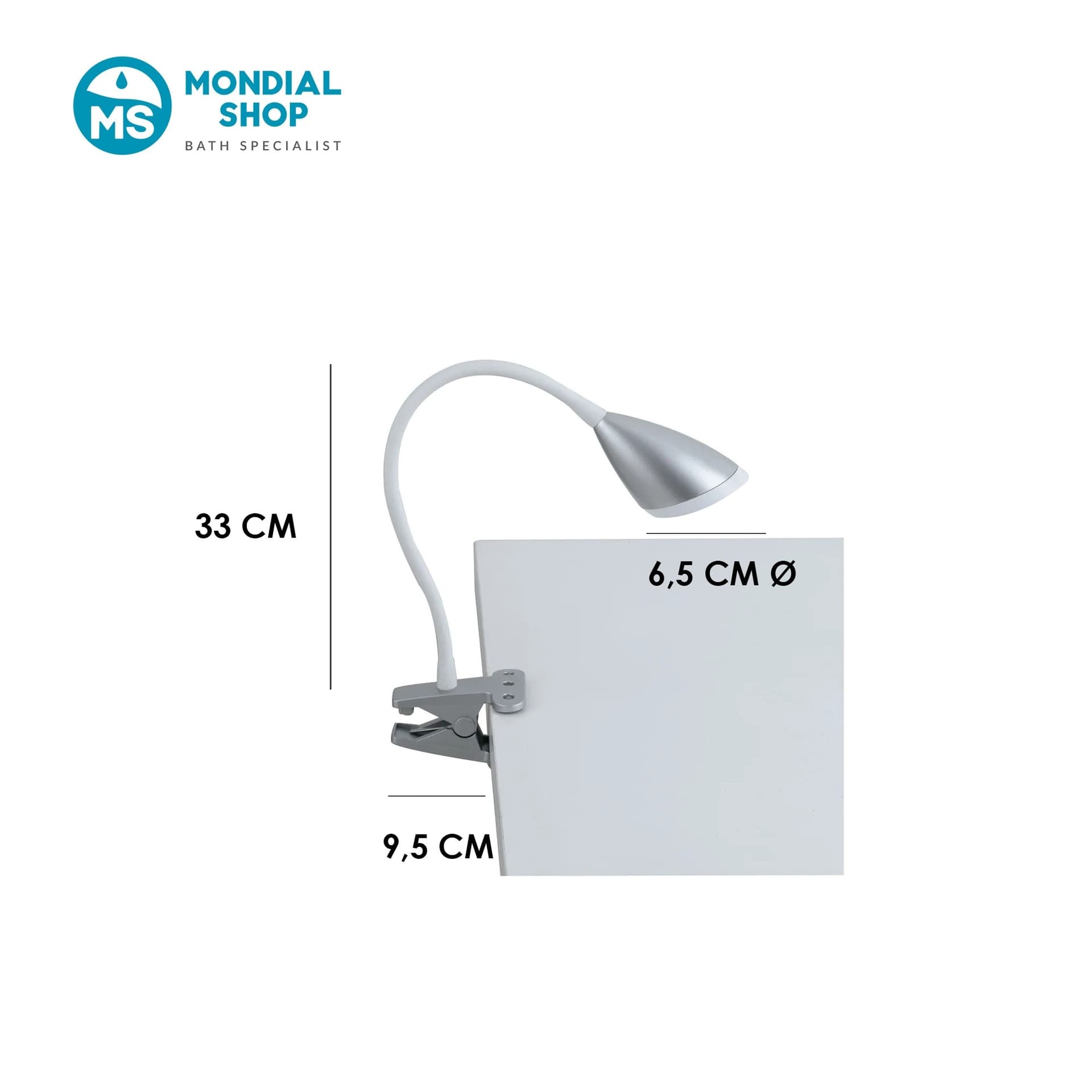 Lampada a Pinza LED Adatta scrivanie di camere e uffici Disponibile in 3 varianti Faretto flessibile 3.2W 4000K - 10