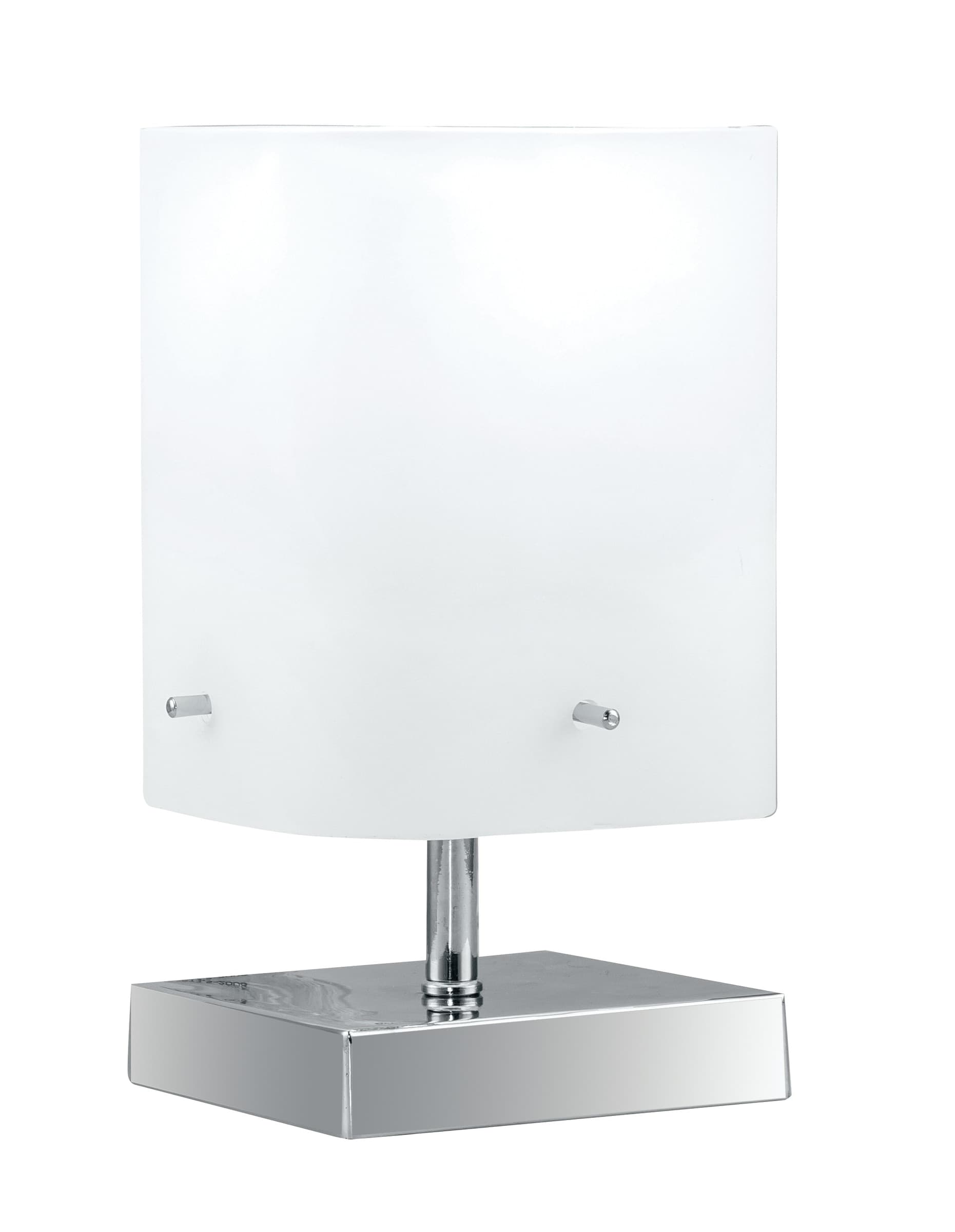 Lampada da comodino o tavolo In vetro opale bianco Base in metallo Attacco E27 - 4