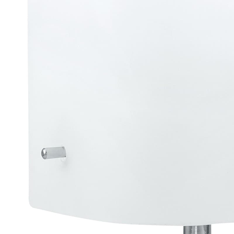Lampada da comodino o tavolo In vetro opale bianco Base in metallo Attacco E27 - 5