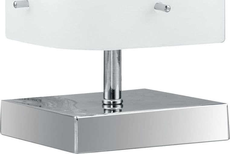 Lampada da comodino o tavolo In vetro opale bianco Base in metallo Attacco E27 - 6