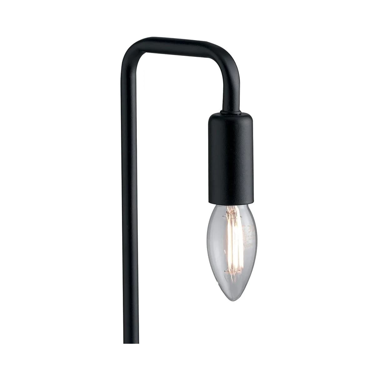 Lume adatto a comodini e scrivanie Con base in legno e corpo in metallo Disponibile in bianco o nero E14 - 11