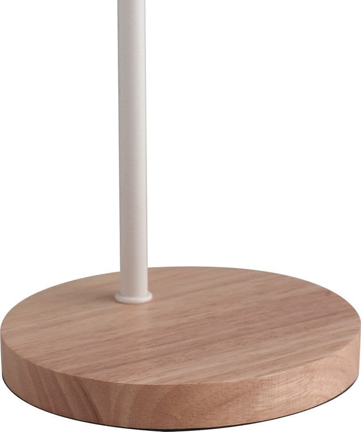 Lume adatto a comodini e scrivanie Con base in legno e corpo in metallo Disponibile in bianco o nero E14 - 6