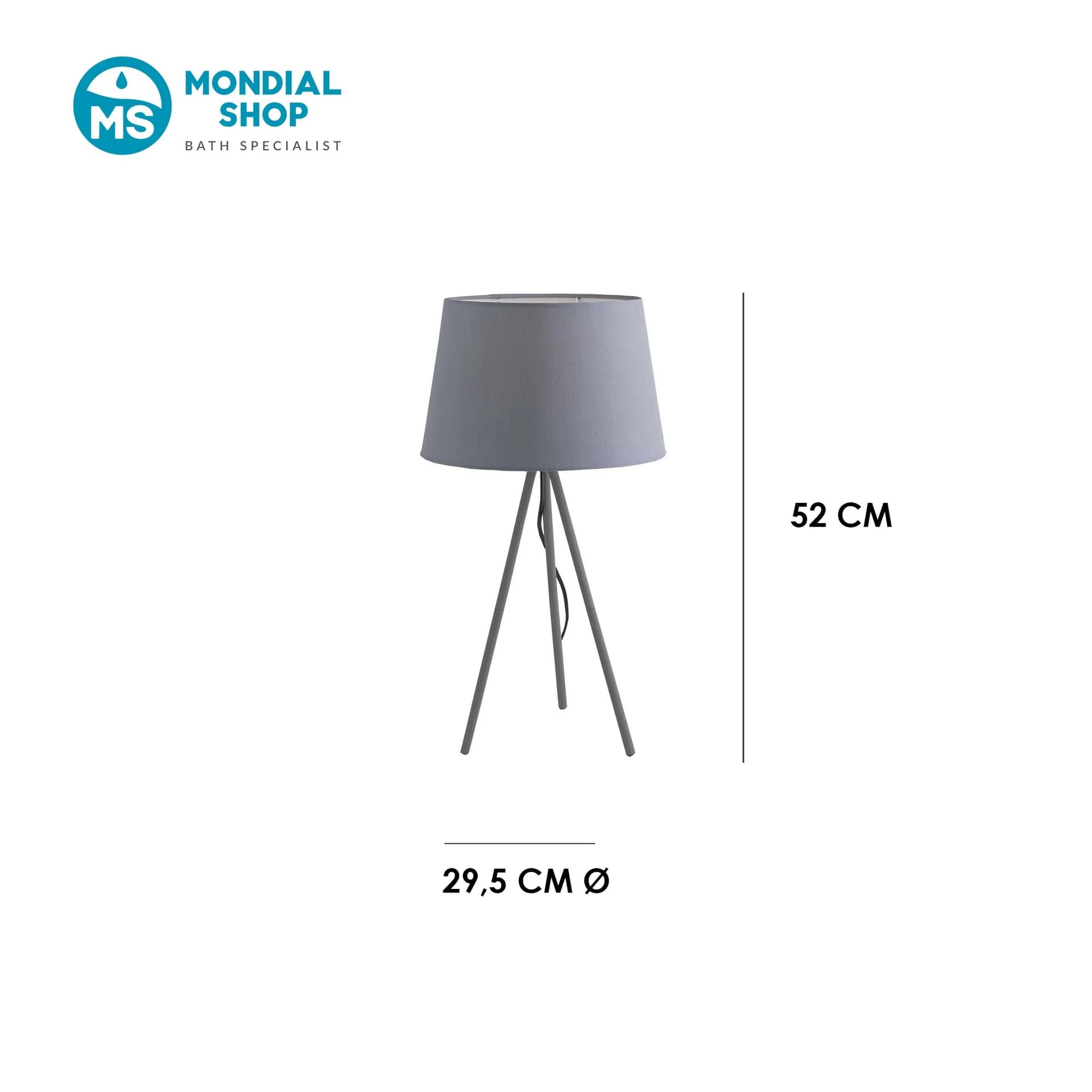 Lampada da Tavolo a treppiede con paralume in tessuto Disponibile in 3 varianti E27 - 15