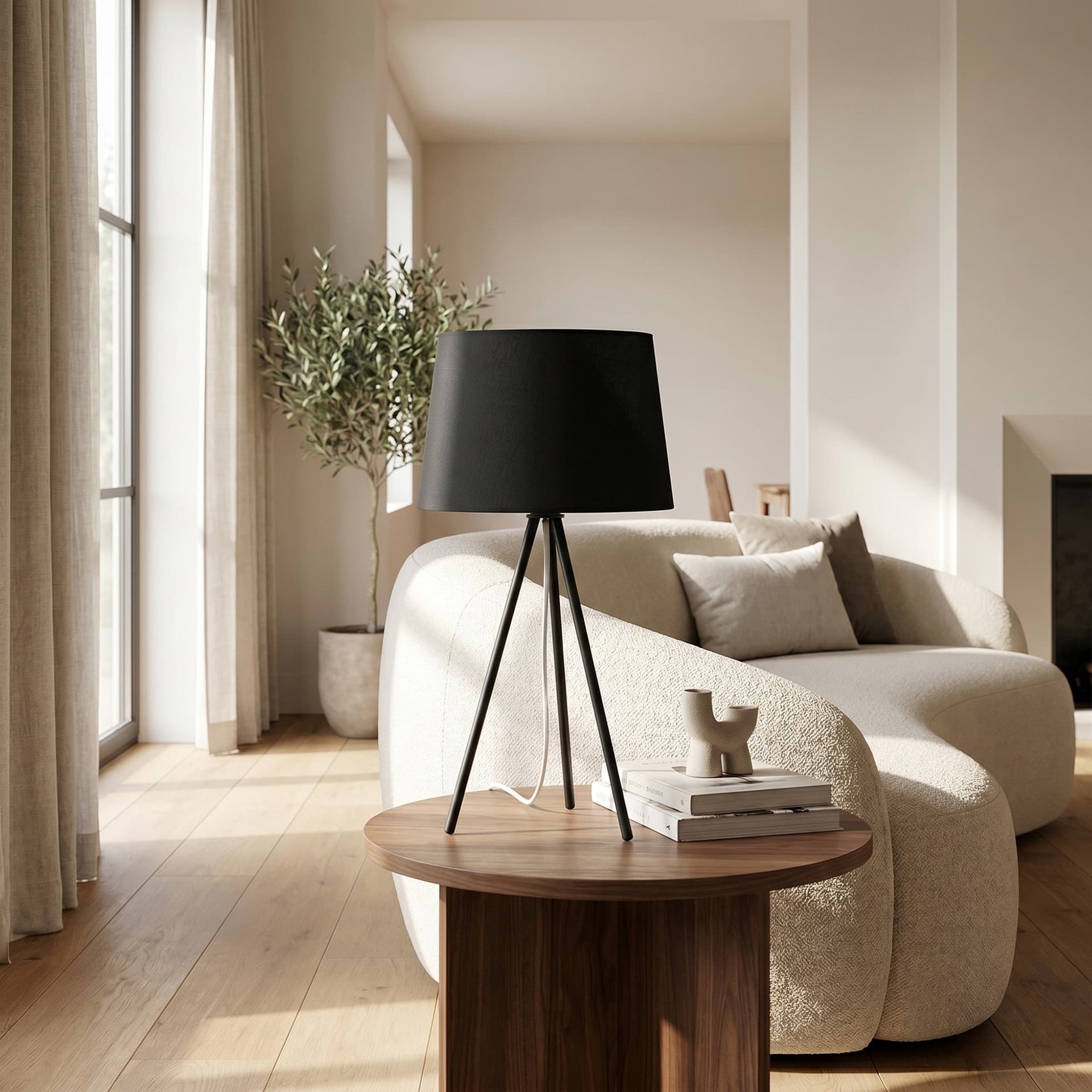 Lampada da Tavolo a treppiede con paralume in tessuto Disponibile in 3 varianti E27 - 8