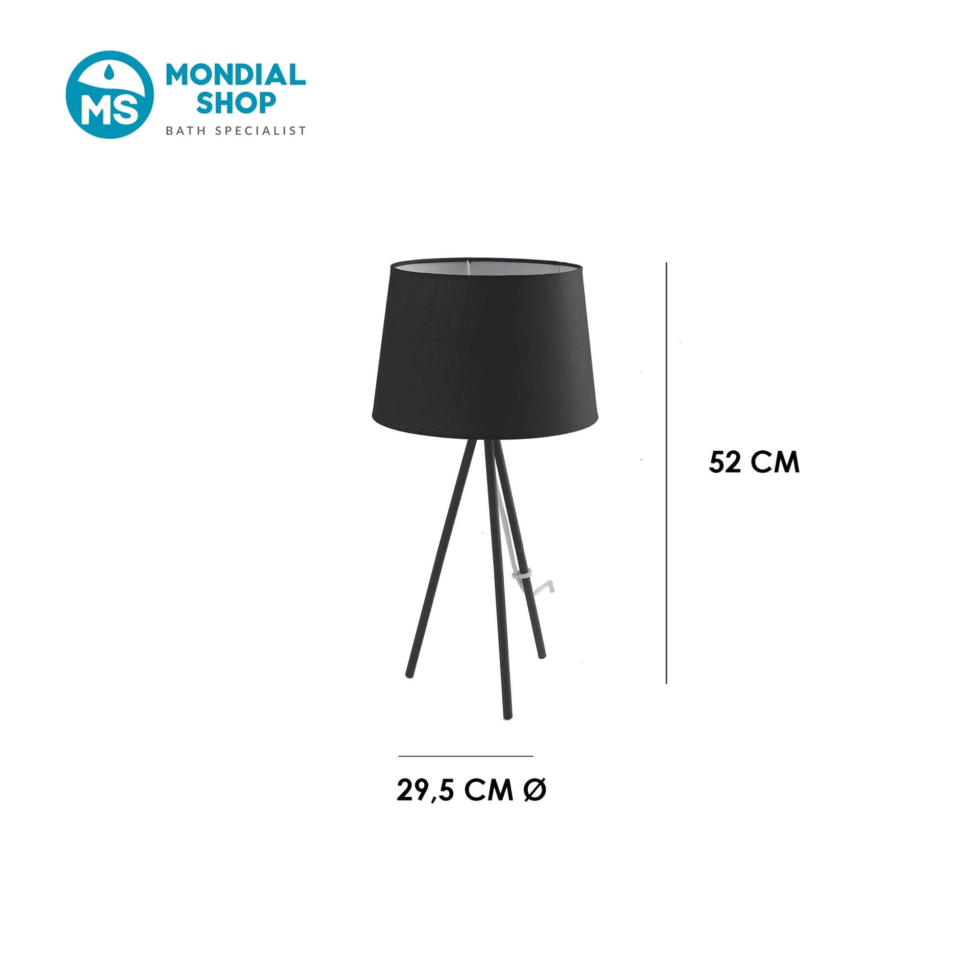 Lampada da Tavolo a treppiede con paralume in tessuto Disponibile in 3 varianti E27 - 9