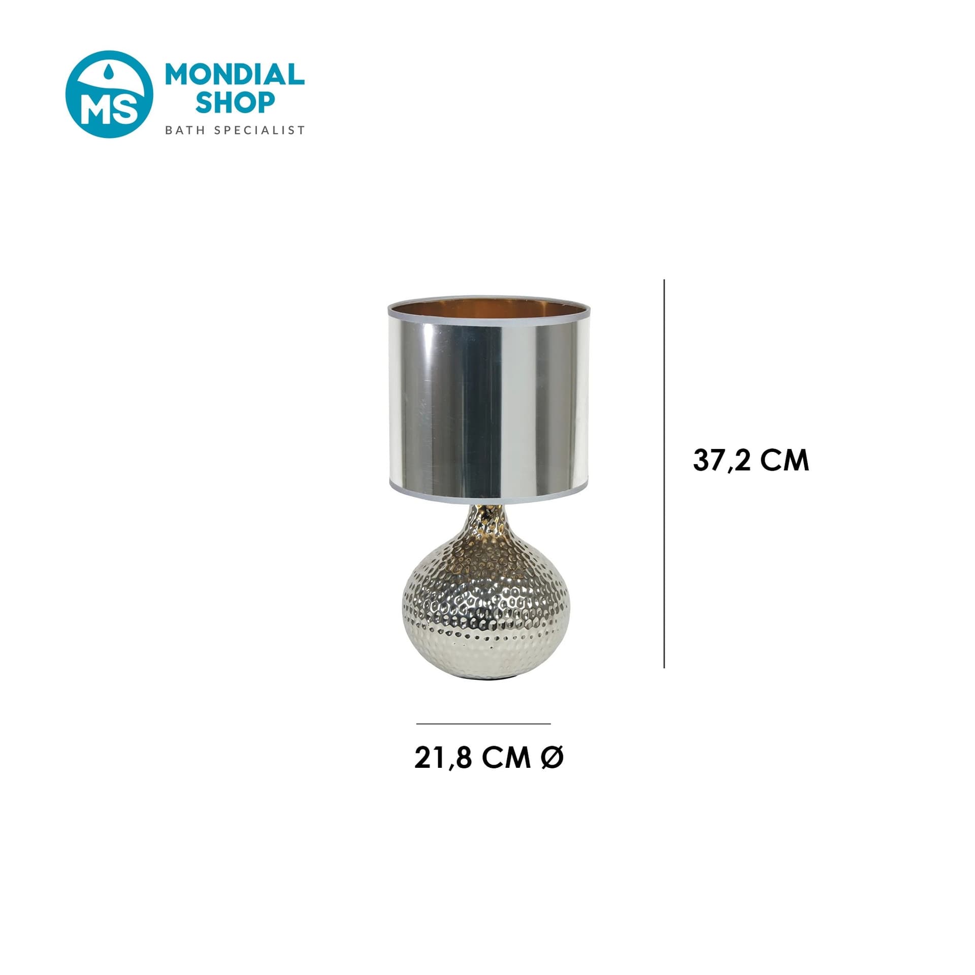 Lampada da Tavolo moderna Adatta per salotto camera o uffici Ceramica disponibile in oro o argento e PVC E14 - 9