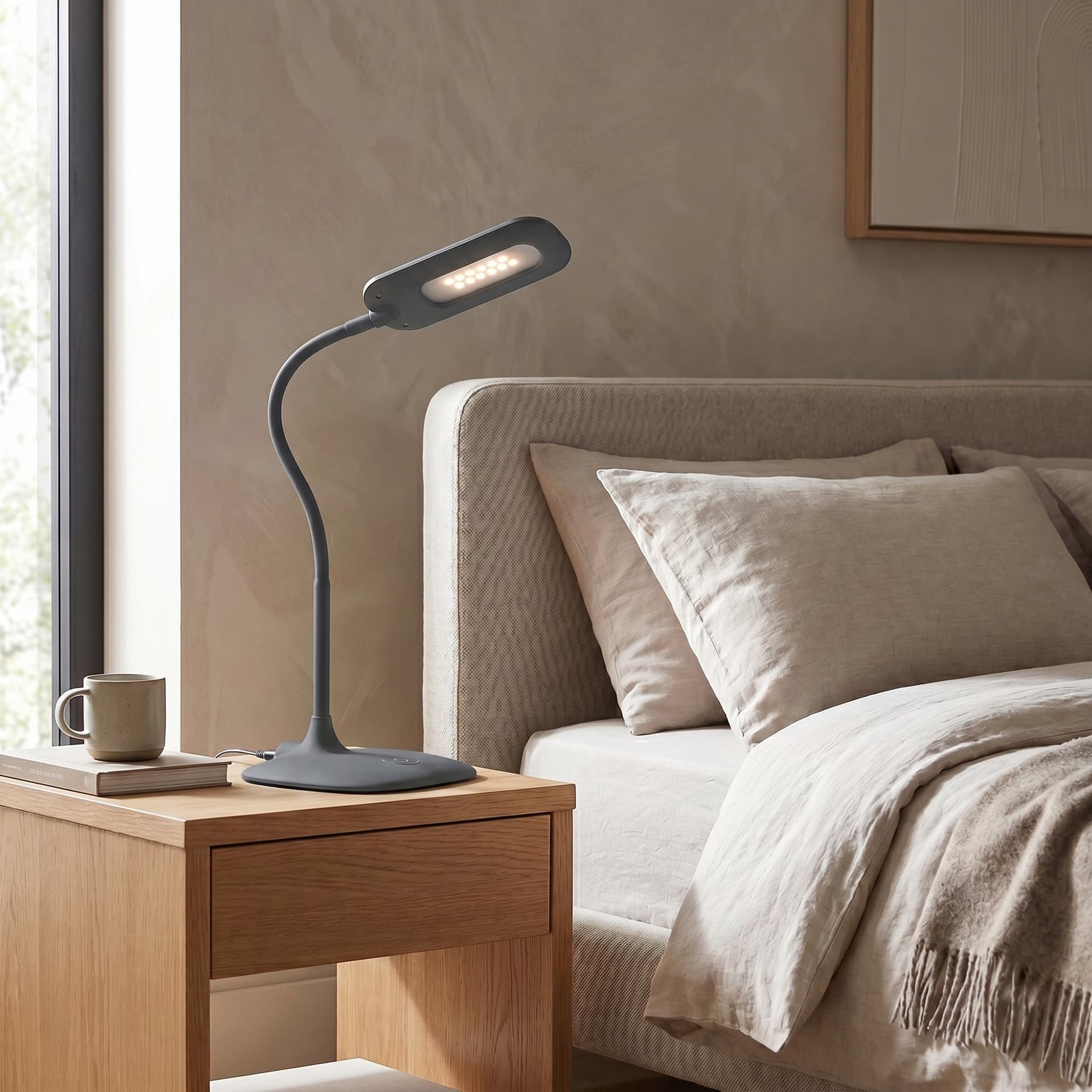 Lampada da Scrivania LED Disponibile in 3 varianti con comandi touch Lume da Lettura Flessibile 4.8W - 14