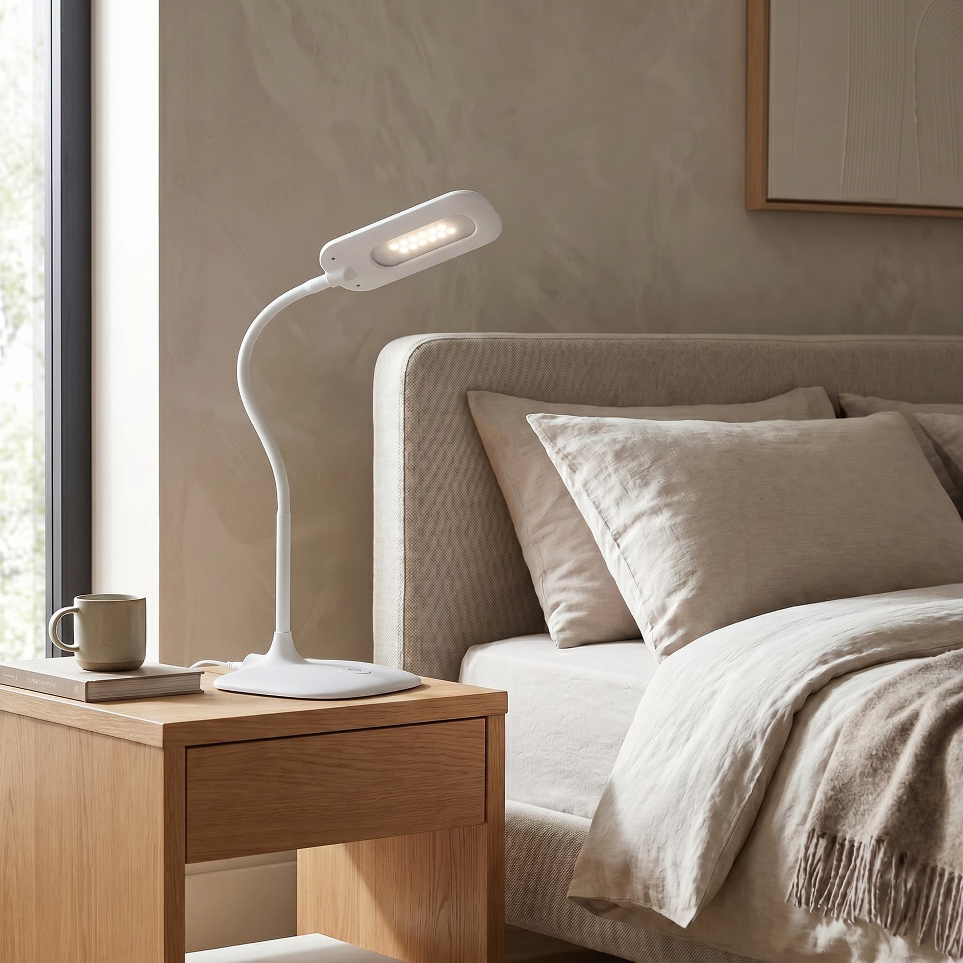 Lampada da Scrivania LED Disponibile in 3 varianti con comandi touch Lume da Lettura Flessibile 4.8W - 7