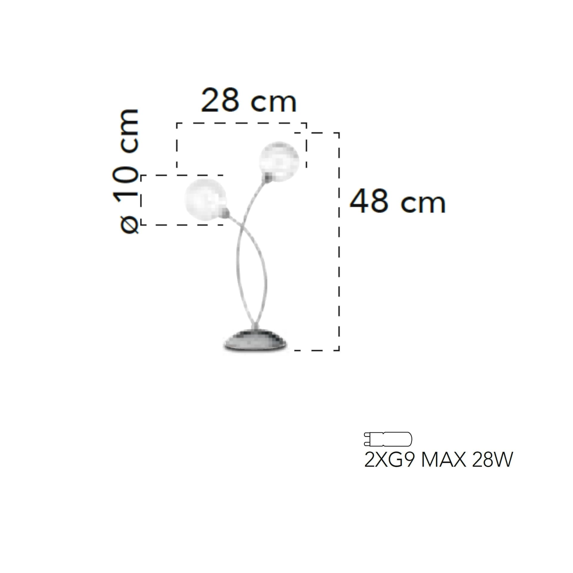 Lampada da Tavolo Design moderno Adatta per soggiorno e salotto Cromo 2XG9 - 6