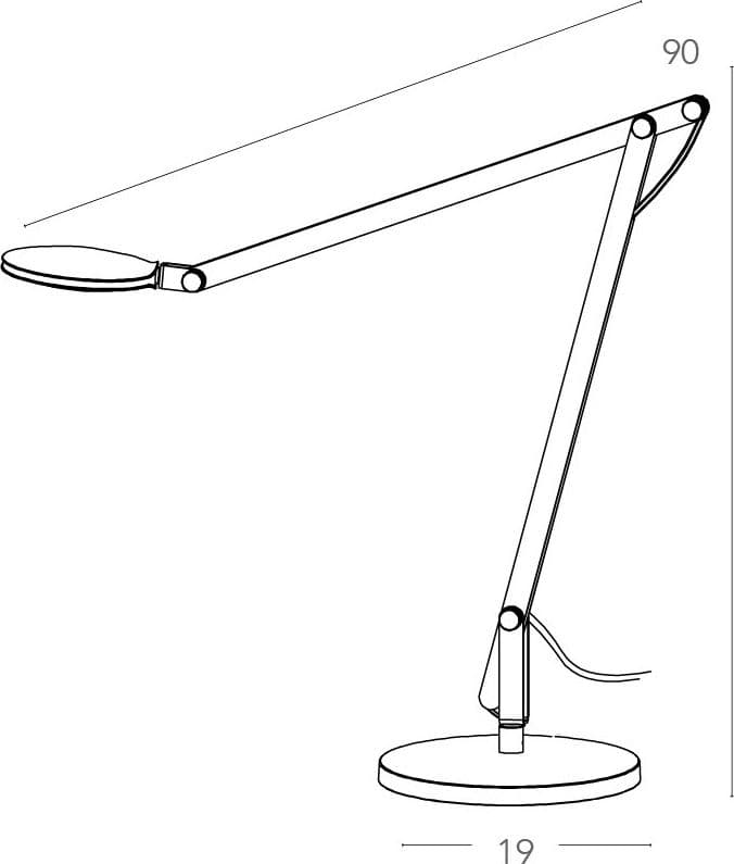 Lampada da Tavolo LED Adatta per uffici o comodini Orientabile Disponibile bianca o grigia 6W - 5