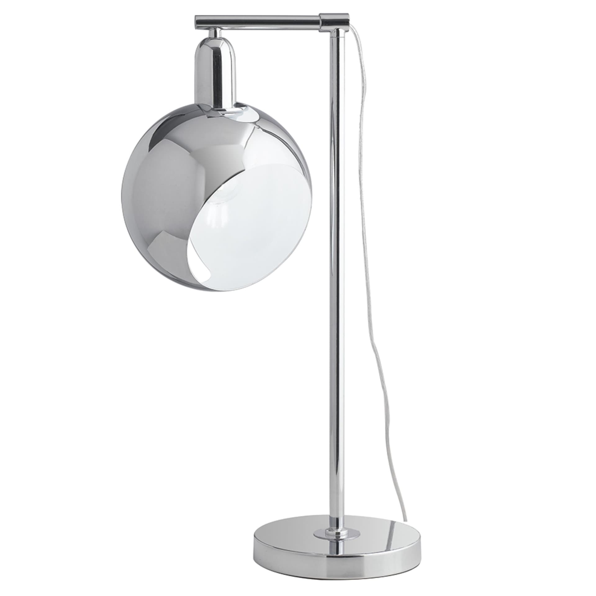 Lampada da Tavolo Moderna Adatta per studio e salotto Cromata Orientabile E27 - 4