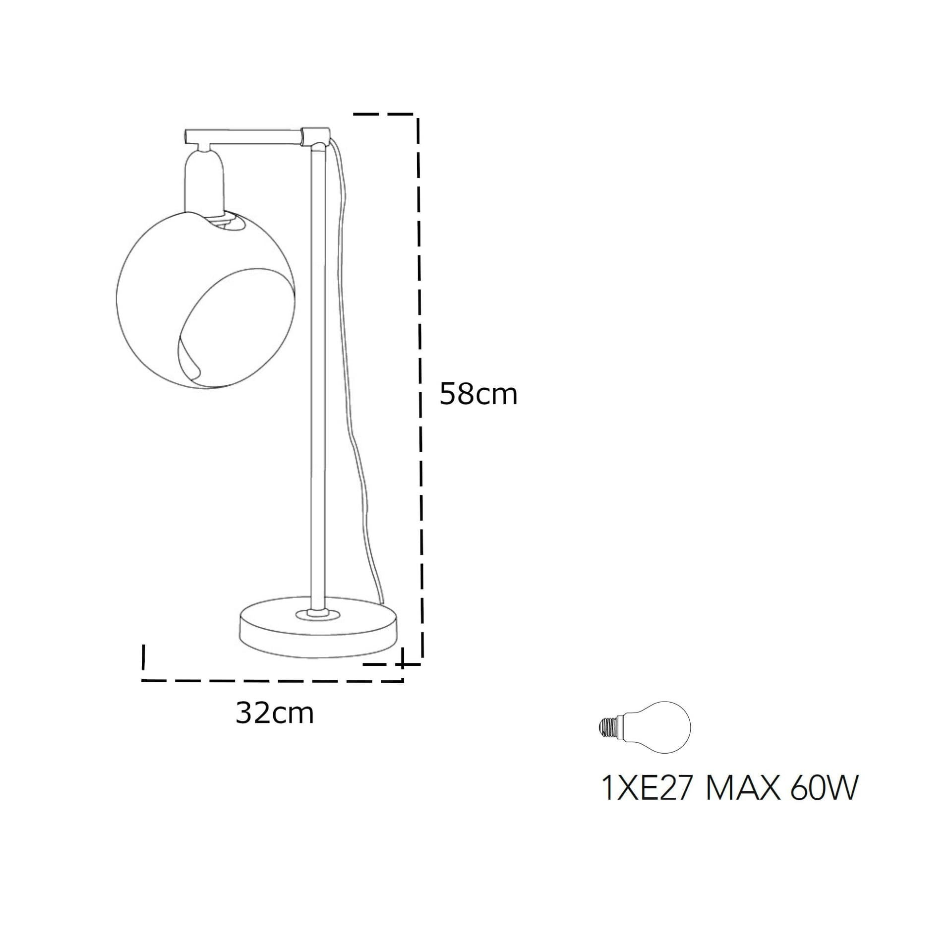 Lampada da Tavolo Moderna Adatta per studio e salotto Cromata Orientabile E27 - 5