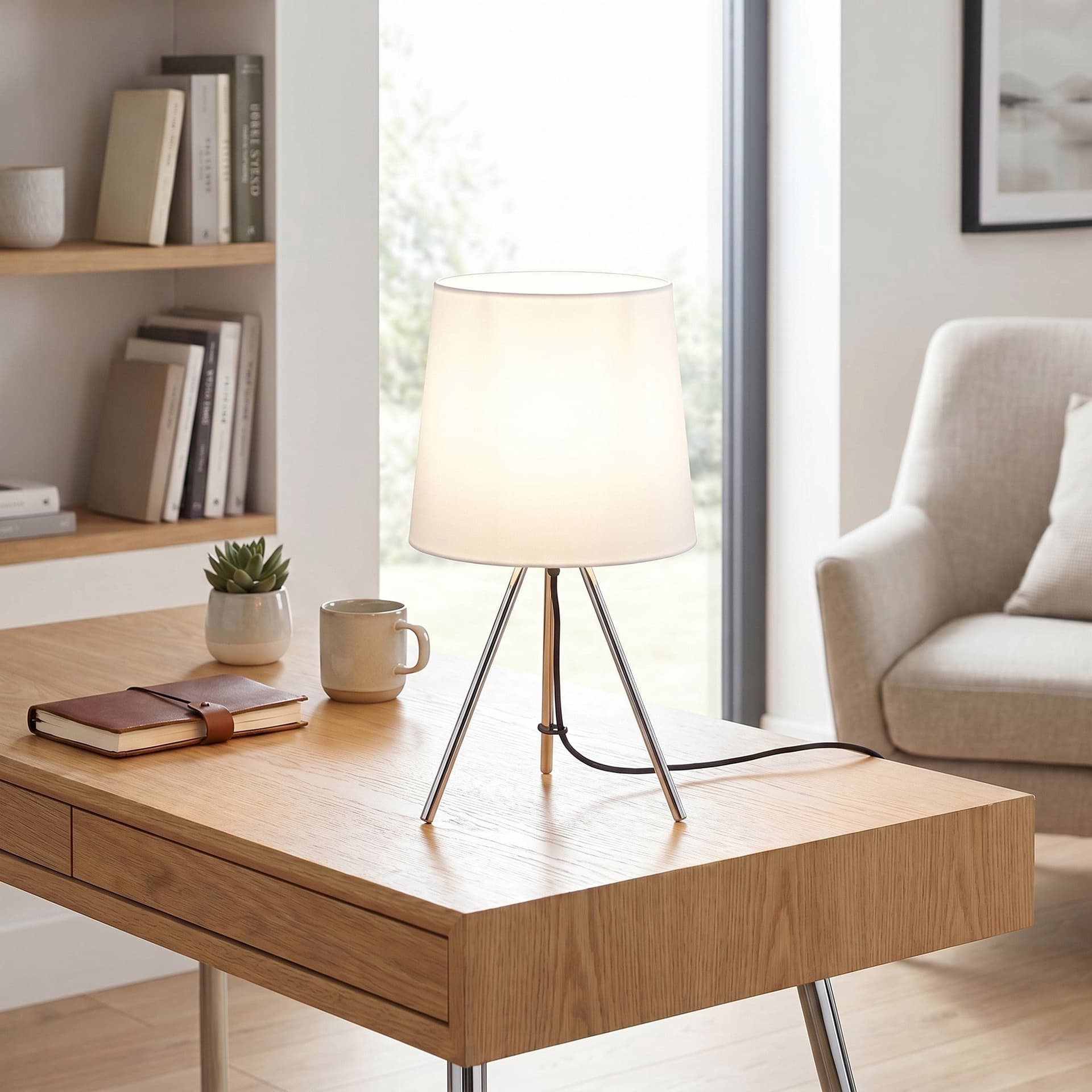 Lampada da Tavolo a treppiede In alluminio Disponibile in 4 varianti Lume moderno E14 - 1