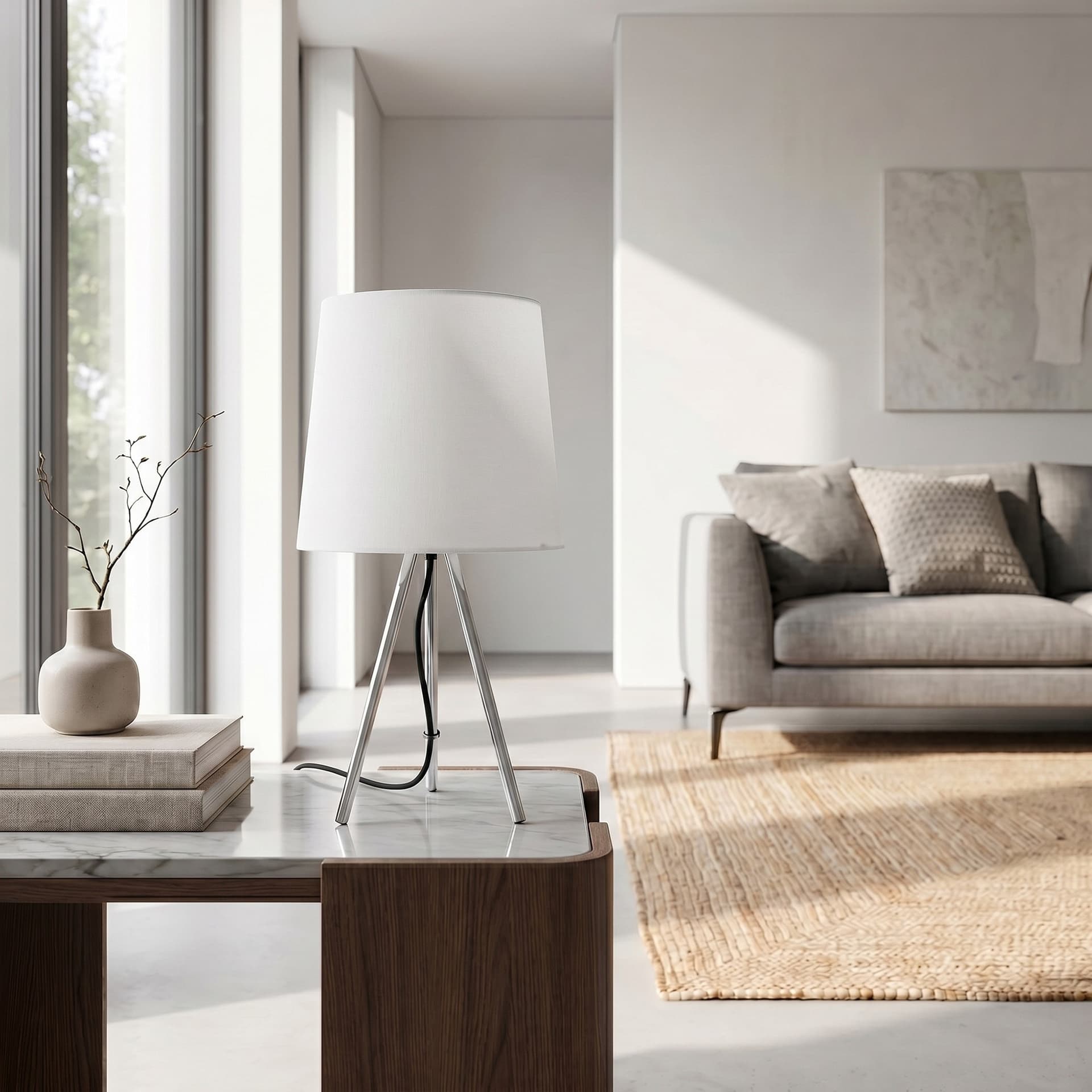 Lampada da Tavolo a treppiede In alluminio Disponibile in 4 varianti Lume moderno E14 - 2