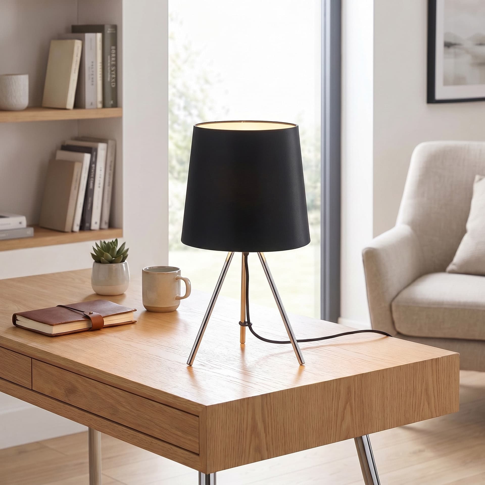 Lampada da Tavolo a treppiede In alluminio Disponibile in 4 varianti Lume moderno E14 - 12
