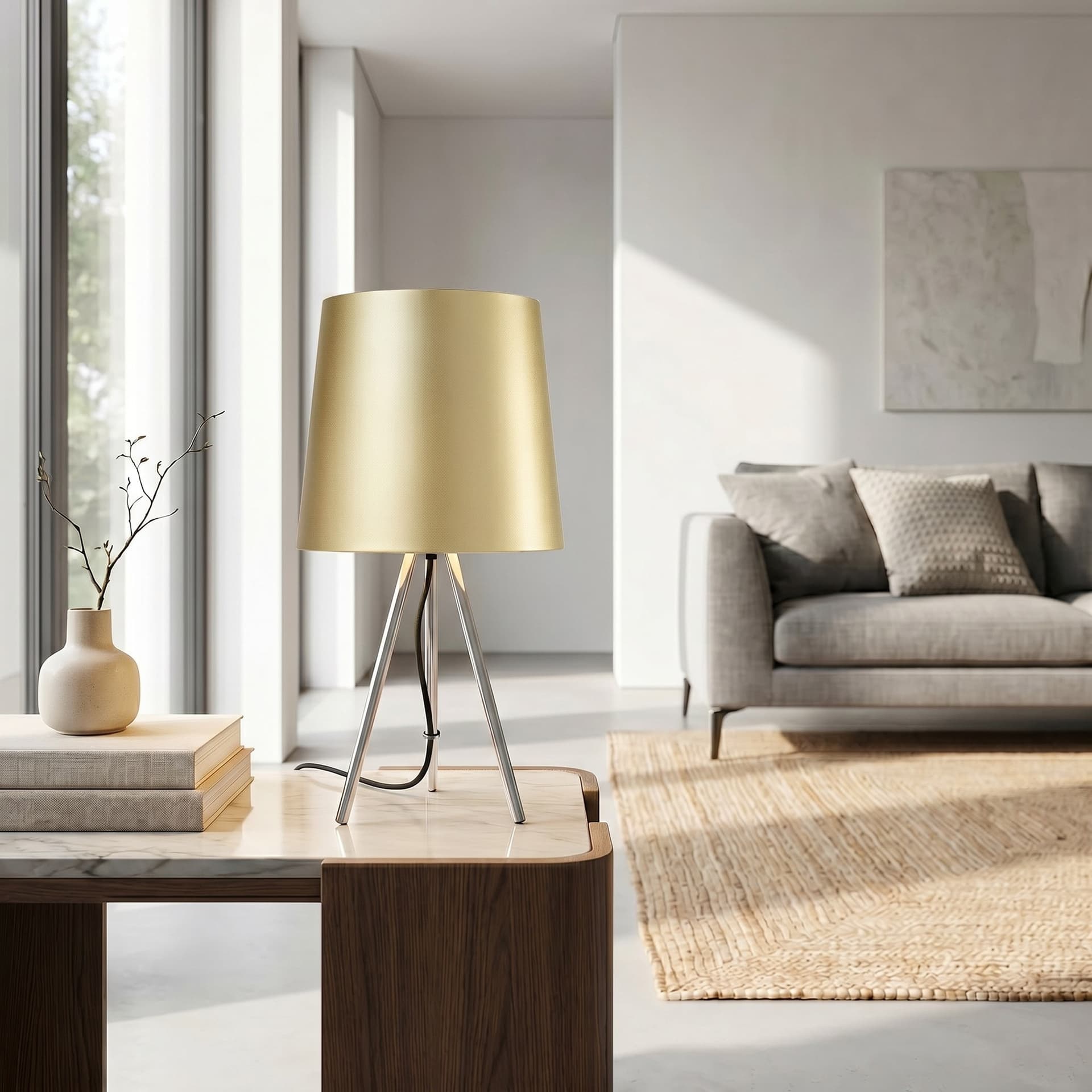 Lampada da Tavolo a treppiede In alluminio Disponibile in 4 varianti Lume moderno E14 - 16