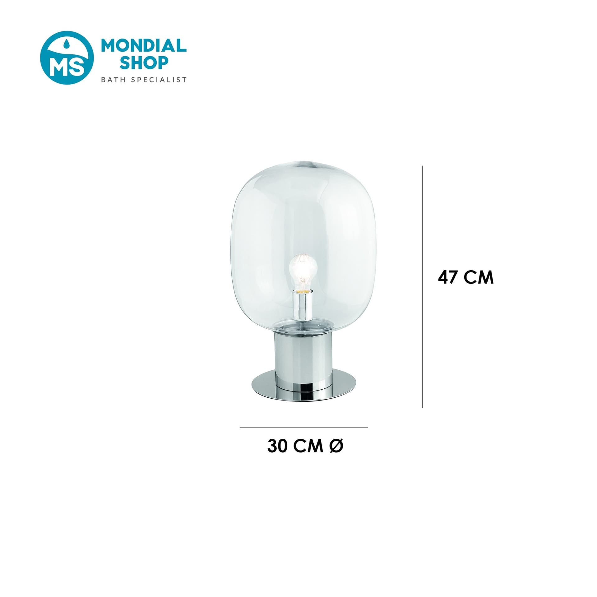 Lampada da Tavolo Disponibile in cromo o oro Design moderno Lume adatto a salotti o uffici E27 - 3