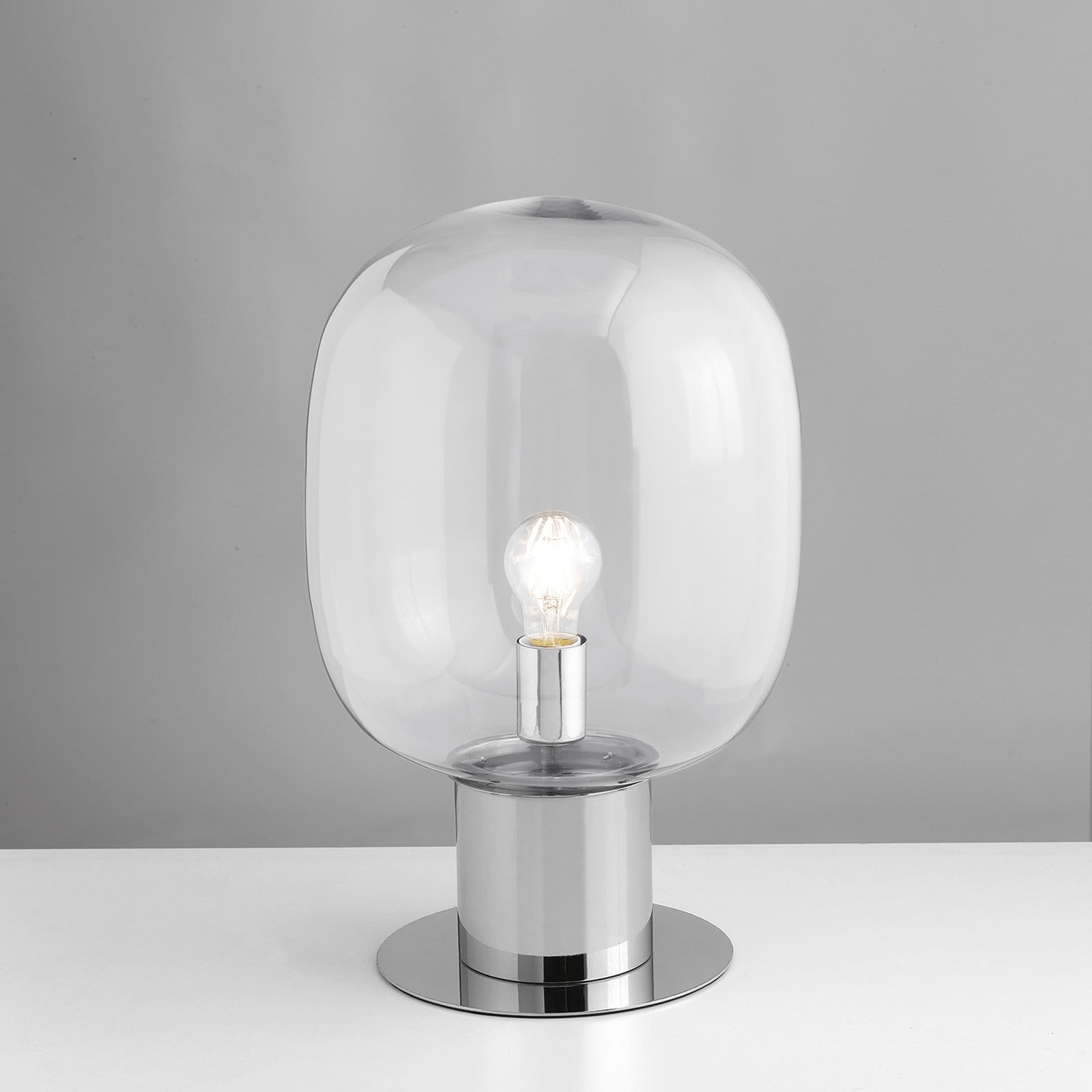 Lampada da Tavolo Disponibile in cromo o oro Design moderno Lume adatto a salotti o uffici E27 - 4
