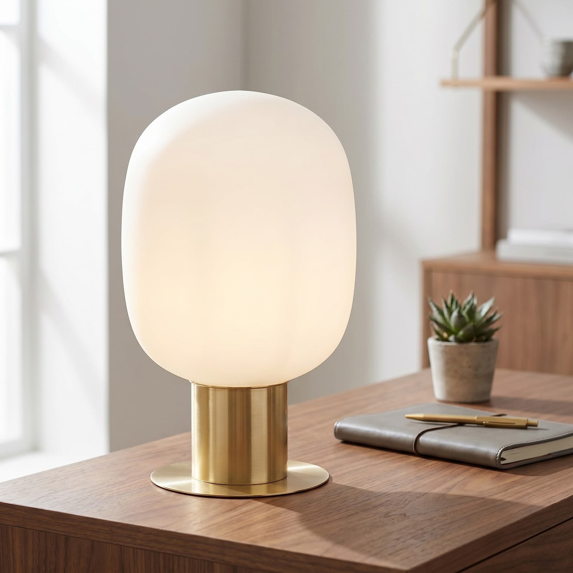 Lampada da Tavolo Disponibile in cromo o oro Design moderno Lume adatto a salotti o uffici E27 - 6