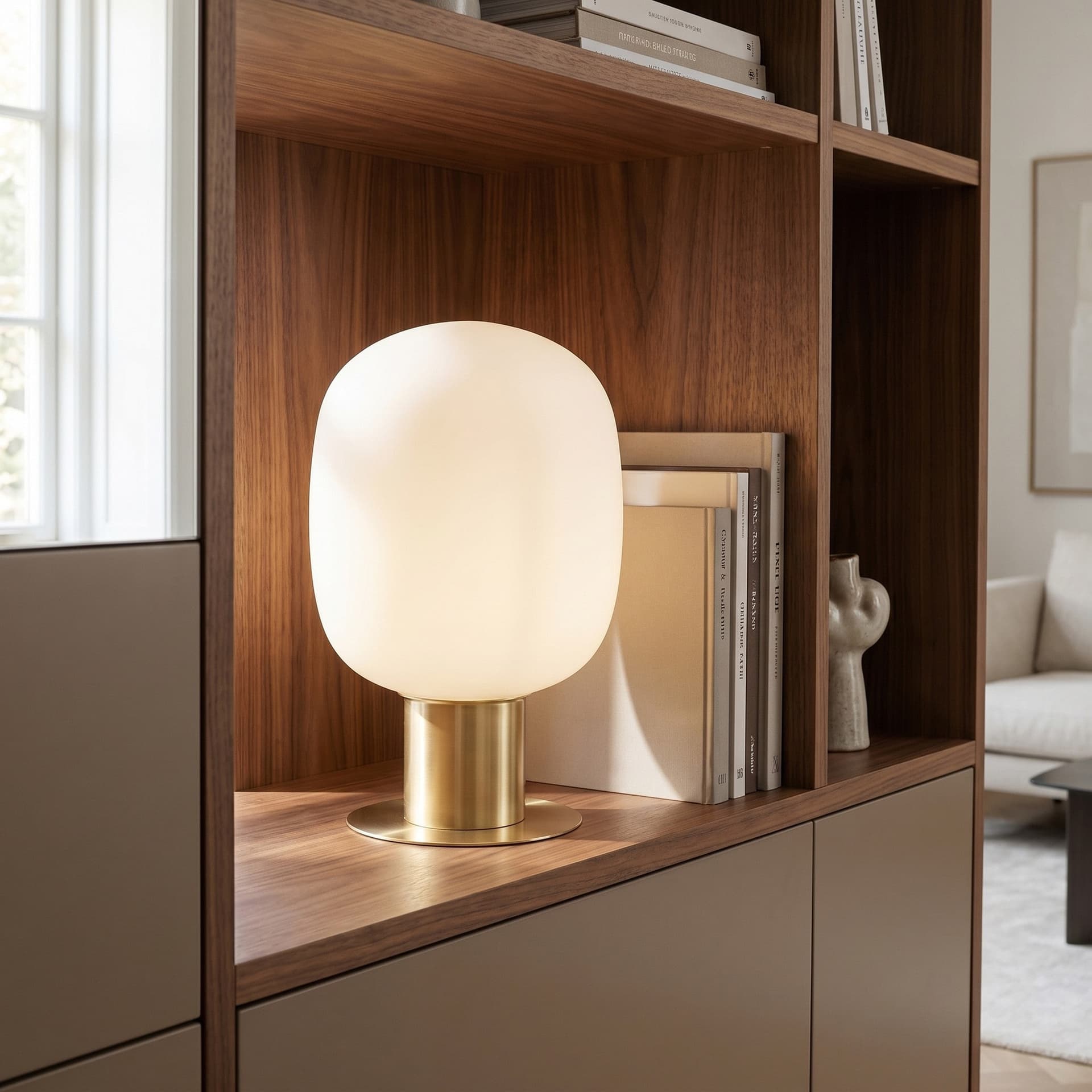 Lampada da Tavolo Disponibile in cromo o oro Design moderno Lume adatto a salotti o uffici E27 - 7