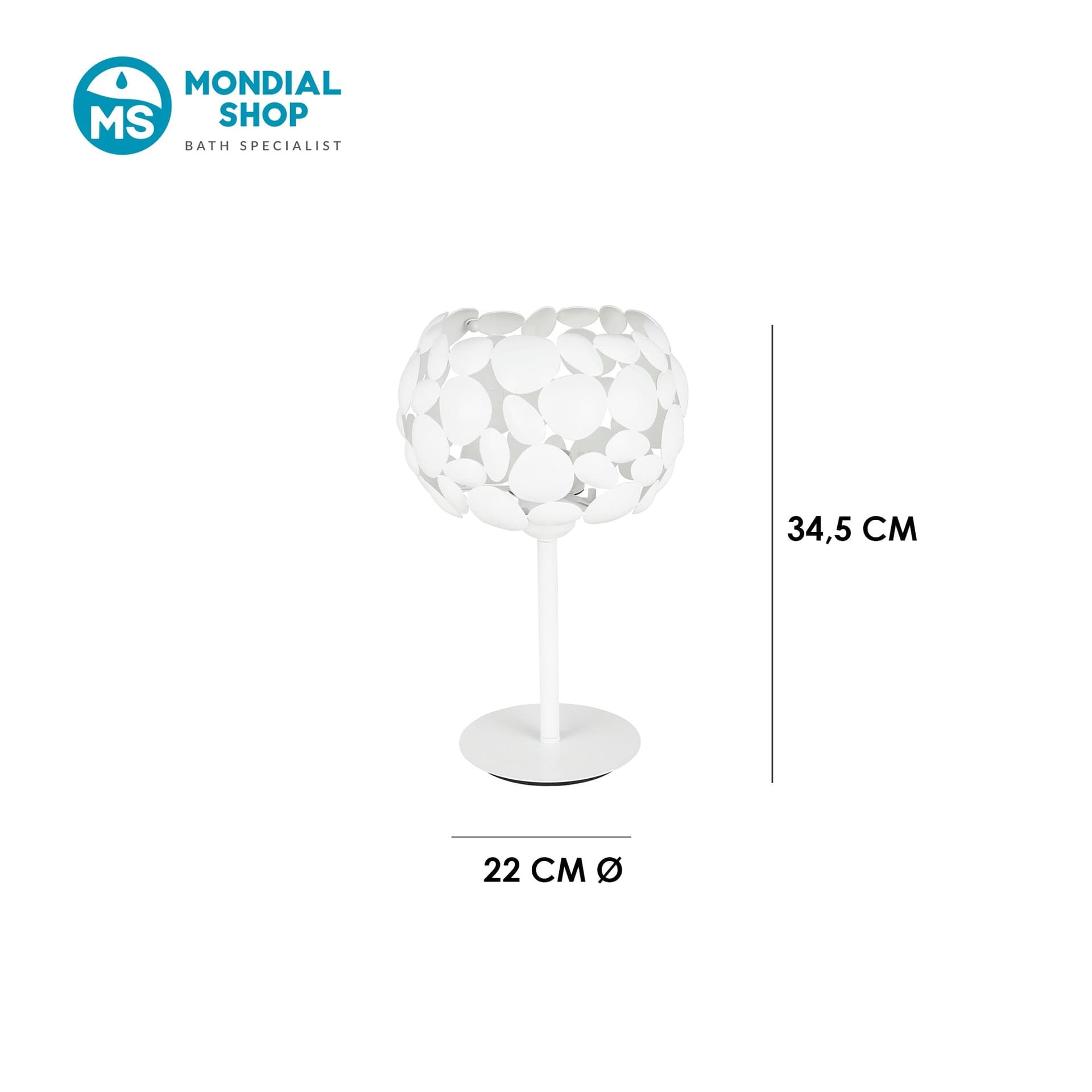 Lampada da Tavolo Design moderna Adatta per soggiorno e camera Disponibile in bianco o cromo E27 - 3