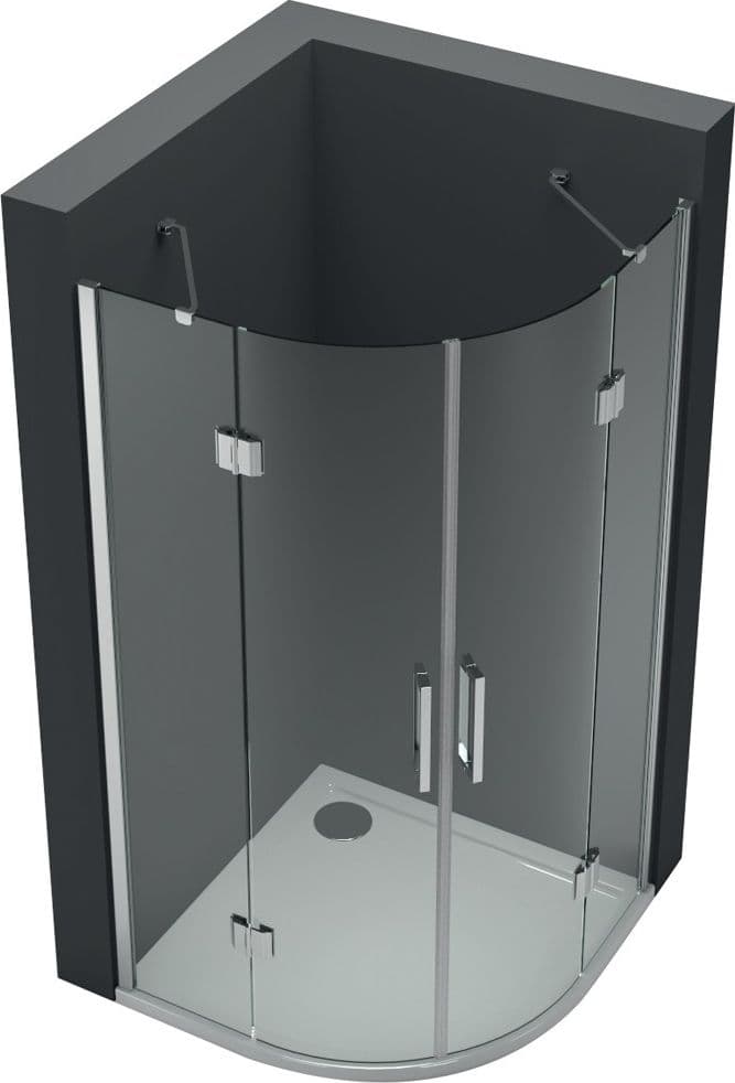 Box Doccia Semicircolare Angolare Ginestra 78-80x78-80xH 195 Cristallo 8 mm - 3