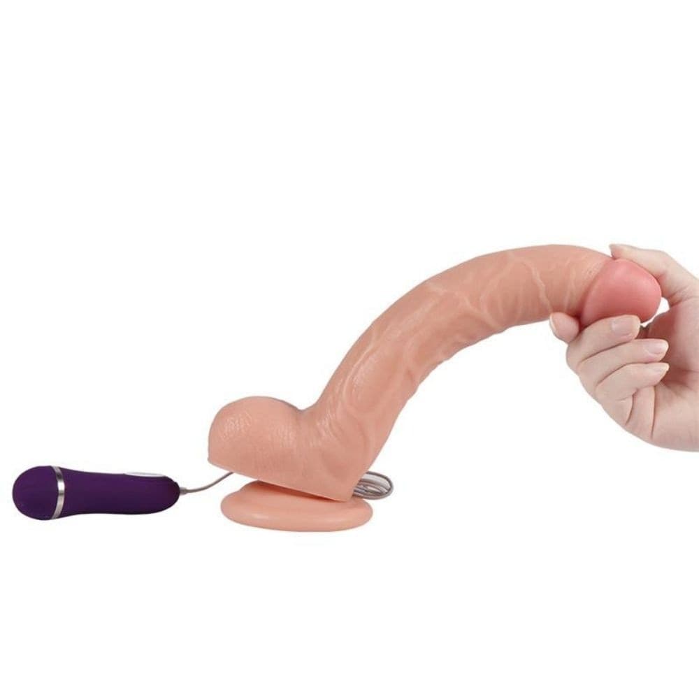 SHEQU Realistic Vibe OPTIMUS Dildo a ventosa con vibrazione 28 cm - 3