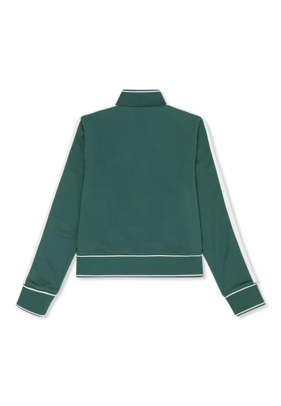 FILA Felpa Donna Michi Regular Cropped Taped Track Jacket, Giacca Sportiva Cropped, Zip, Verde - 2