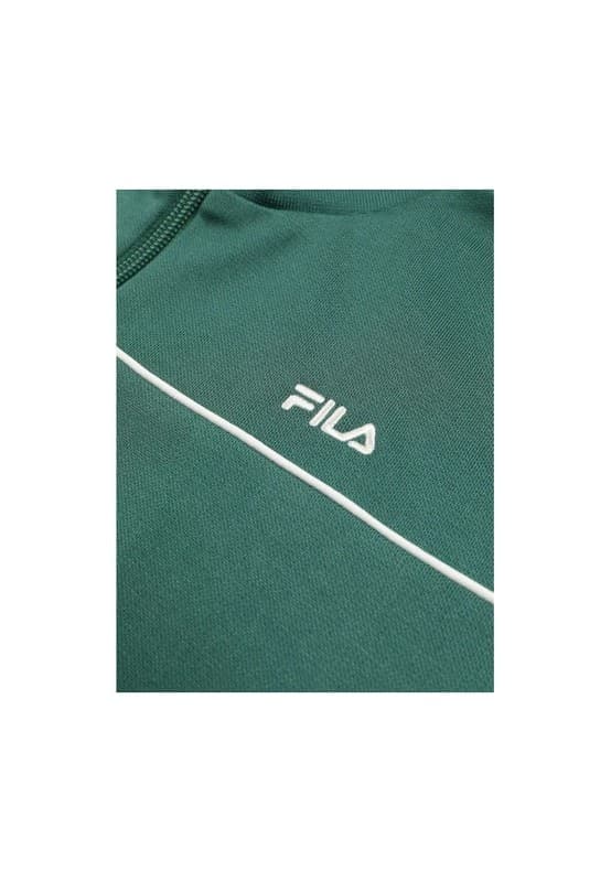 FILA Felpa Donna Michi Regular Cropped Taped Track Jacket, Giacca Sportiva Cropped, Zip, Verde - 3