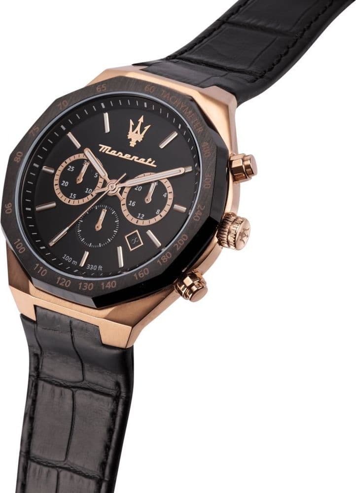 Maserati Stile – Cronografo Uomo Nero Rose Gold Pelle (R8871642001) - 2