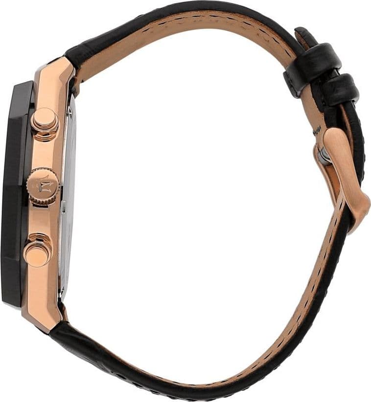 Maserati Stile – Cronografo Uomo Nero Rose Gold Pelle (R8871642001) - 4