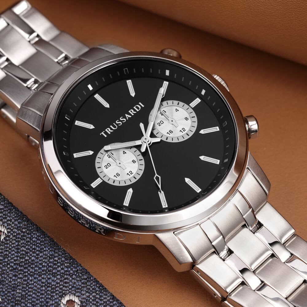Trussardi T-Couple – Orologio Uomo Acciaio Silver Crono (R2453147003) - 6