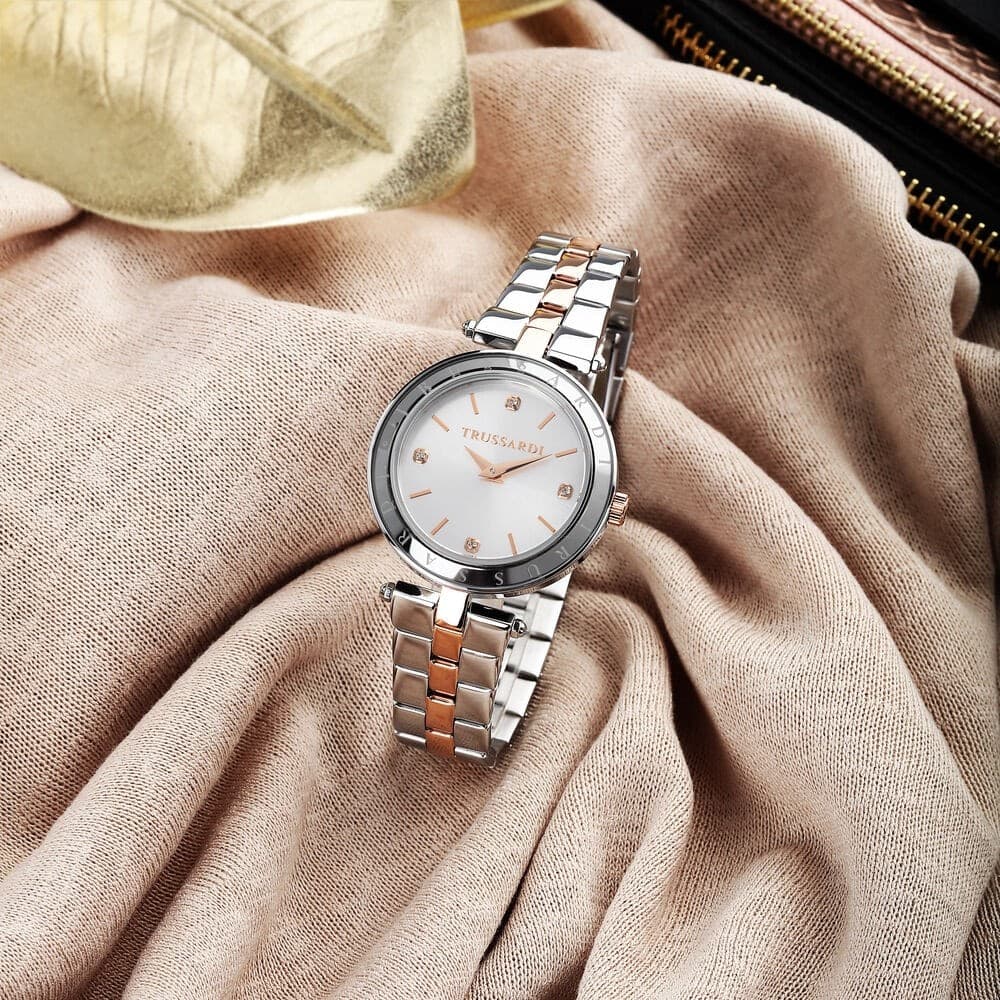 Trussardi T-Shiny – Orologio Donna Bicolor Silver e Oro Rosa (R2453145516) - 5