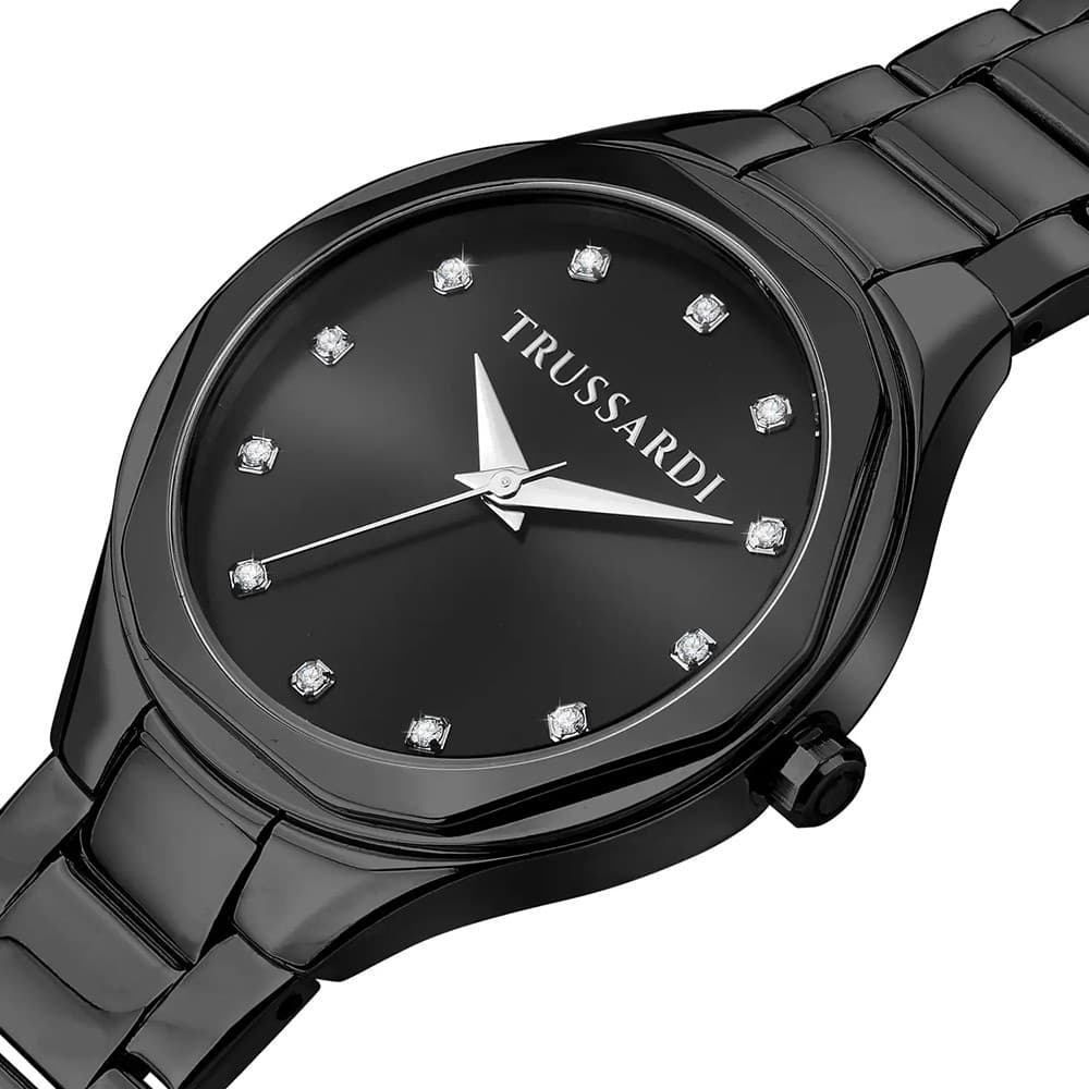 Trussardi Brink – Orologio Donna Acciaio Nero Diamond (R2453157501) - 2
