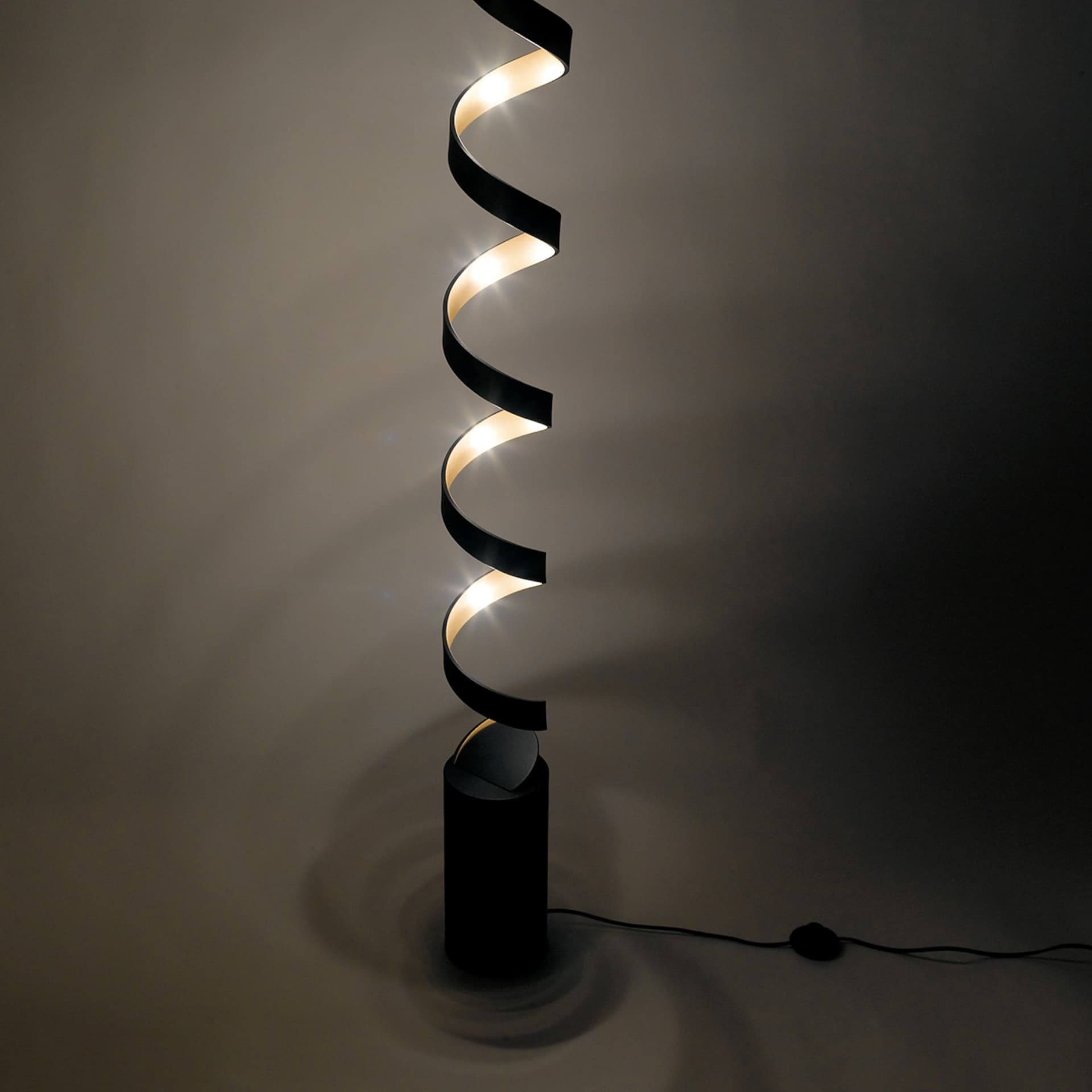 Piantana lampada da terra 30W a led nero SPIRAL - 4