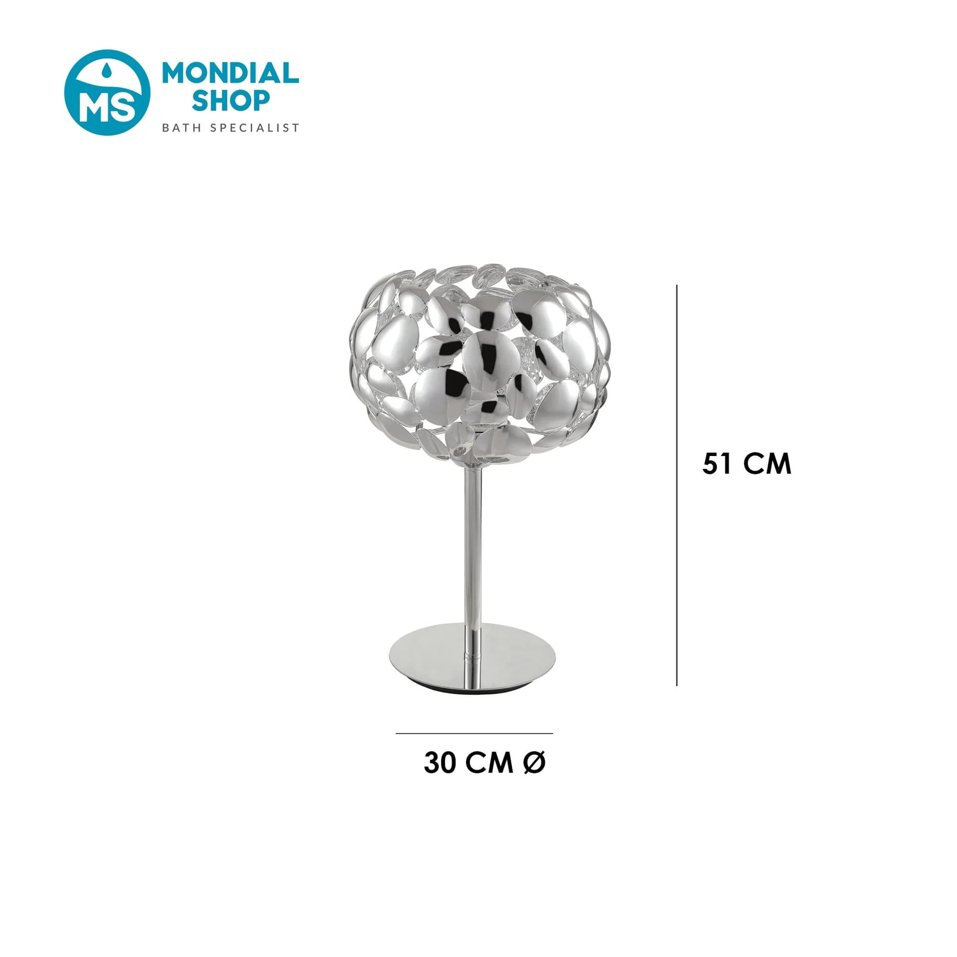Lampada da Tavolo Design moderno a sassi Disponibile in bianco o cromo Lume adatto a salotti o camere 2XE27 - 8
