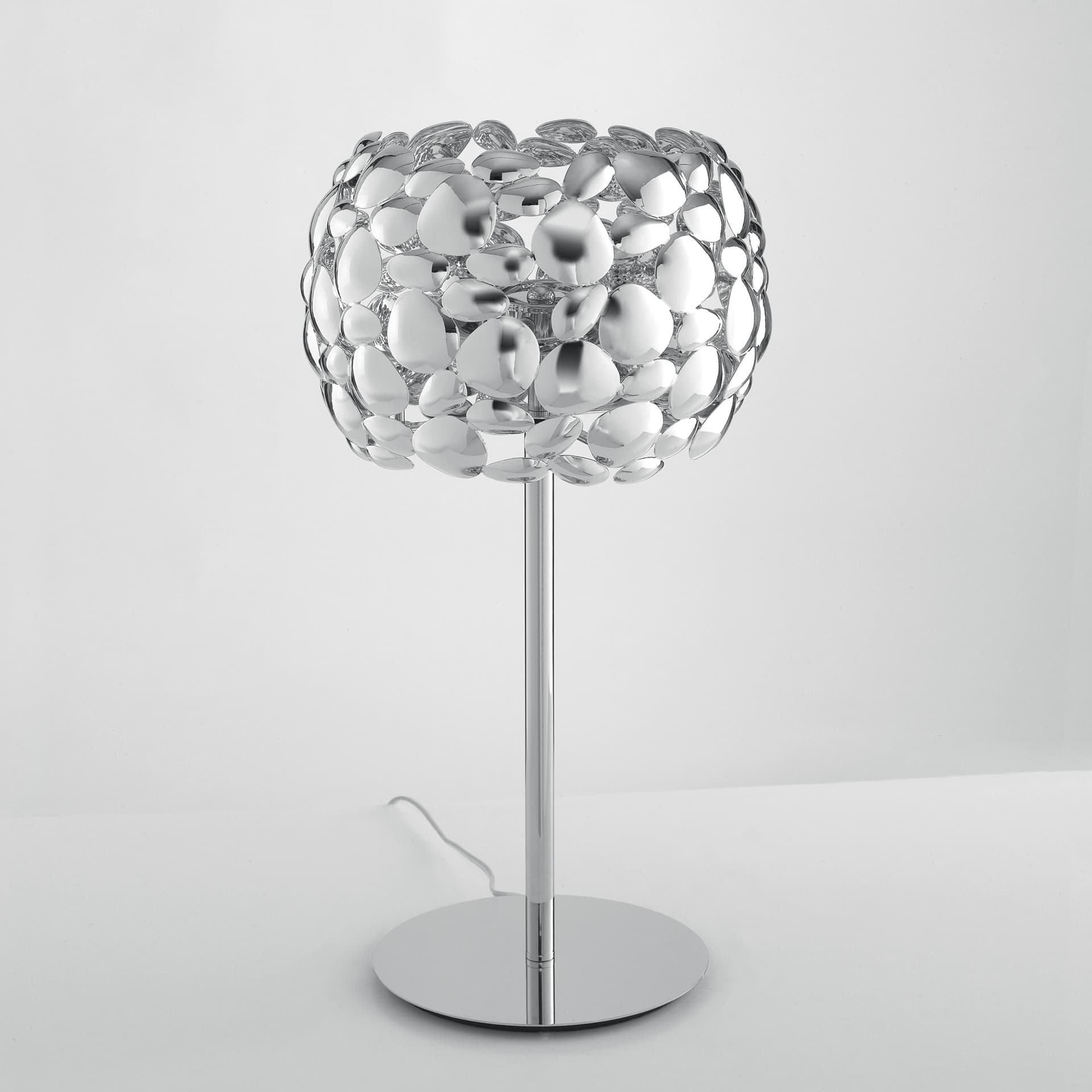 Lampada da Tavolo Design moderno a sassi Disponibile in bianco o cromo Lume adatto a salotti o camere 2XE27 - 9